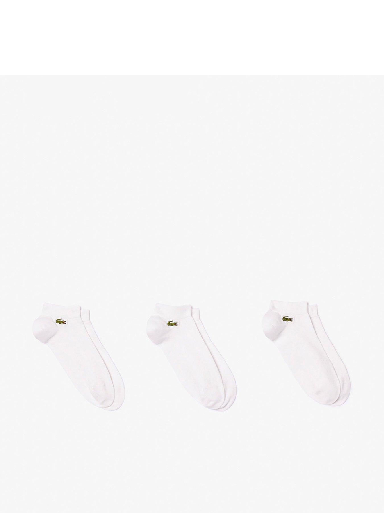 undefined 3-Pack Monochrome Ankle Socks- White