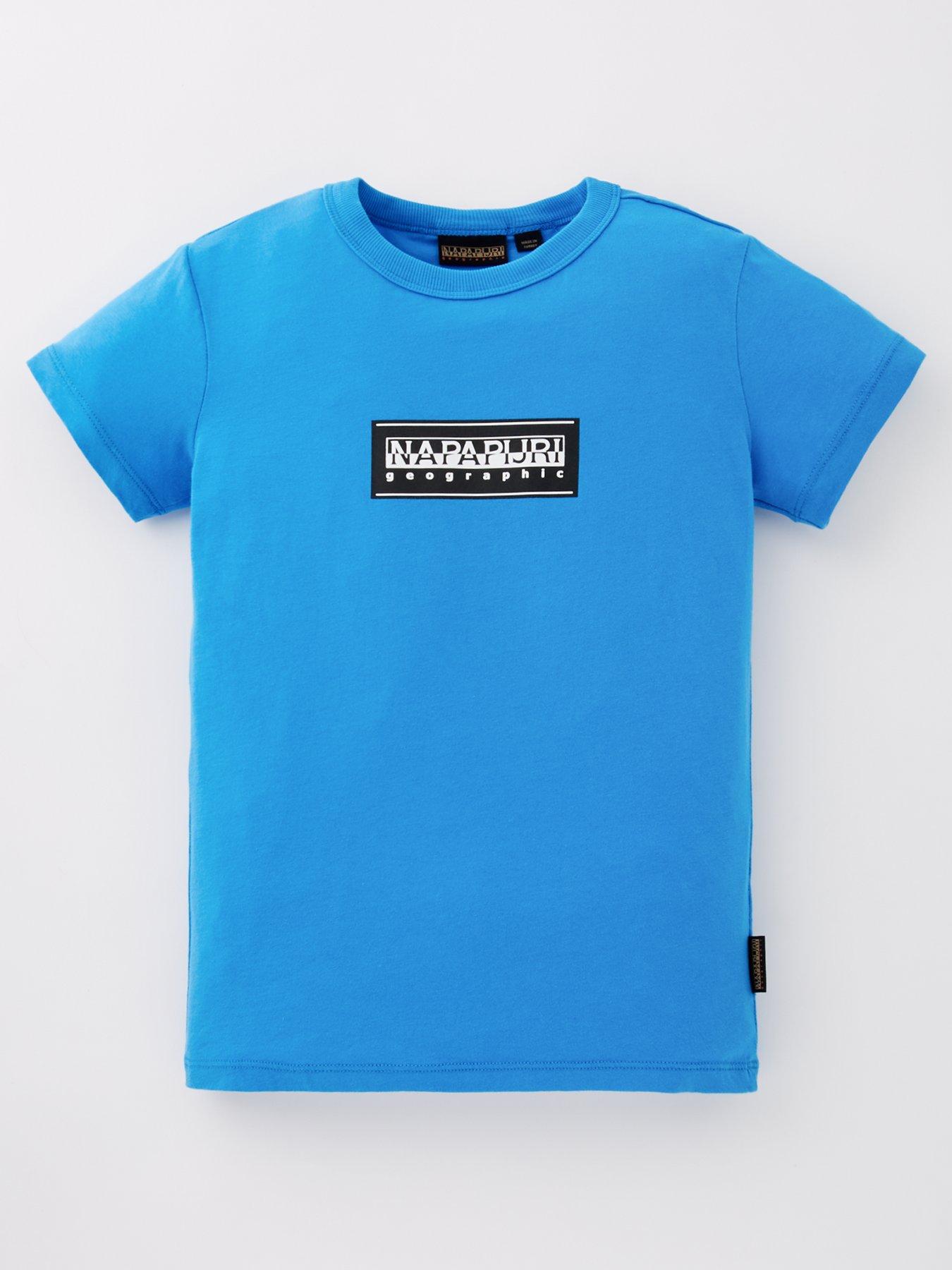 NAPAPIJRI Kids Chamois Box Logo T-Shirt - Blue