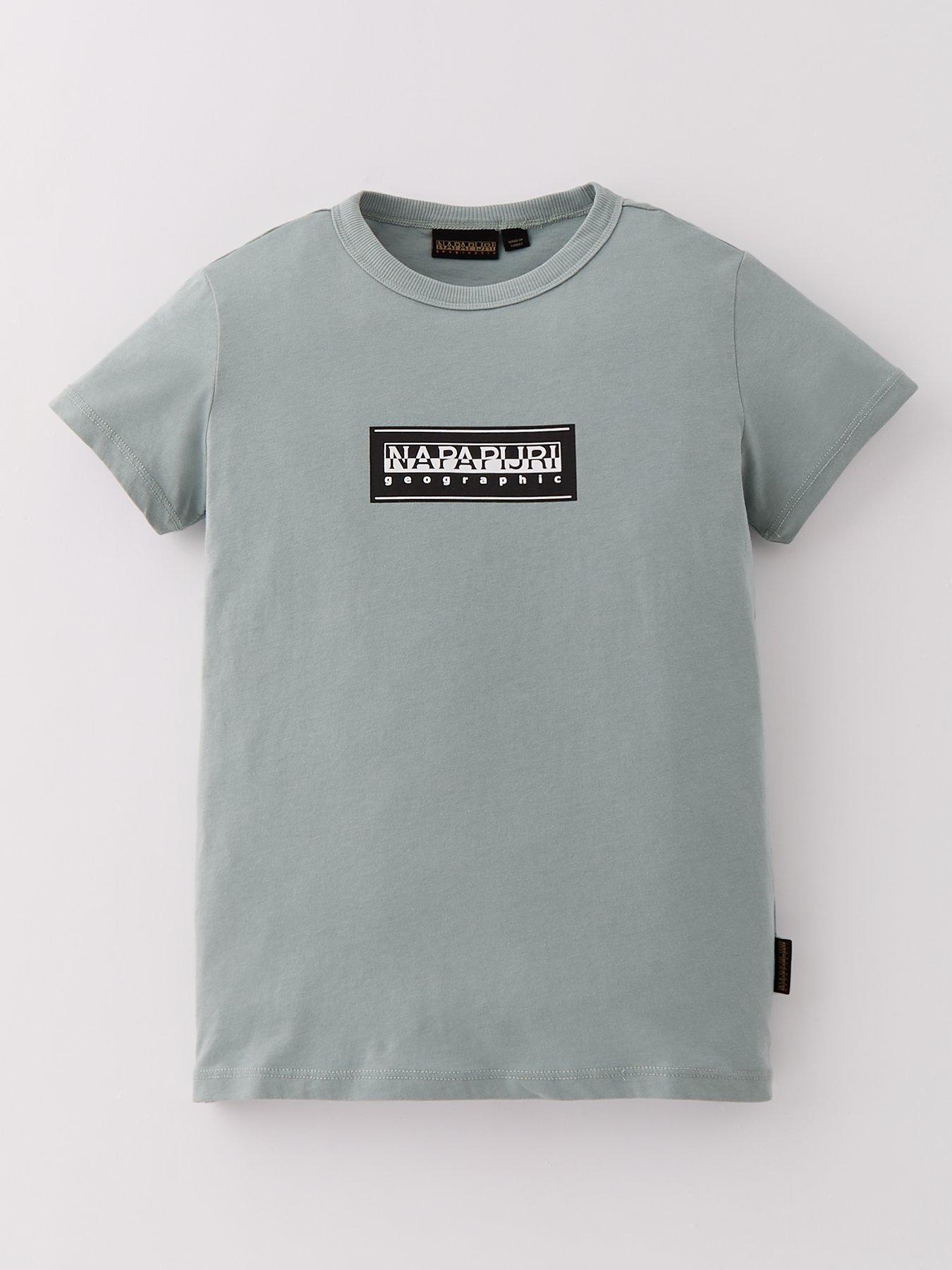 undefined Kids Chamois Box Logo T-Shirt - Green