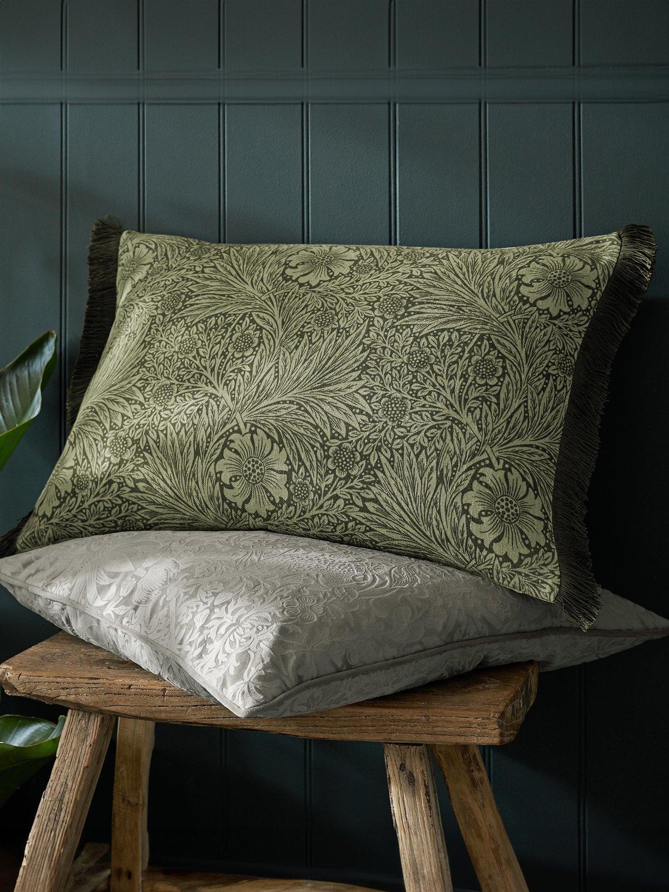 william-morris-at-home-marigold-olive-filled-cushionnbsp