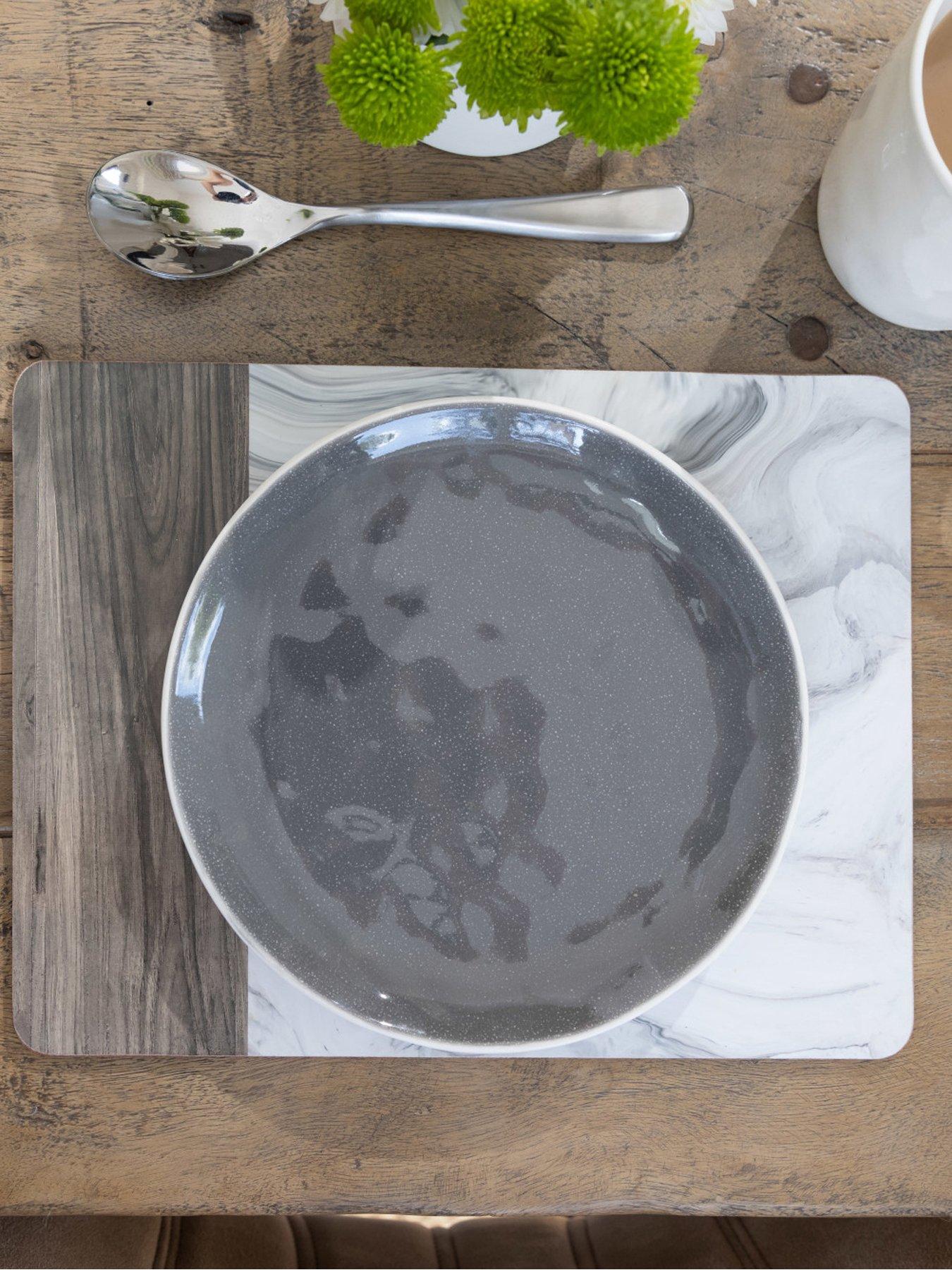 Creative Tops Creative Tops Marble Effect Pack Of 6 Standard Mats, 30x23cm