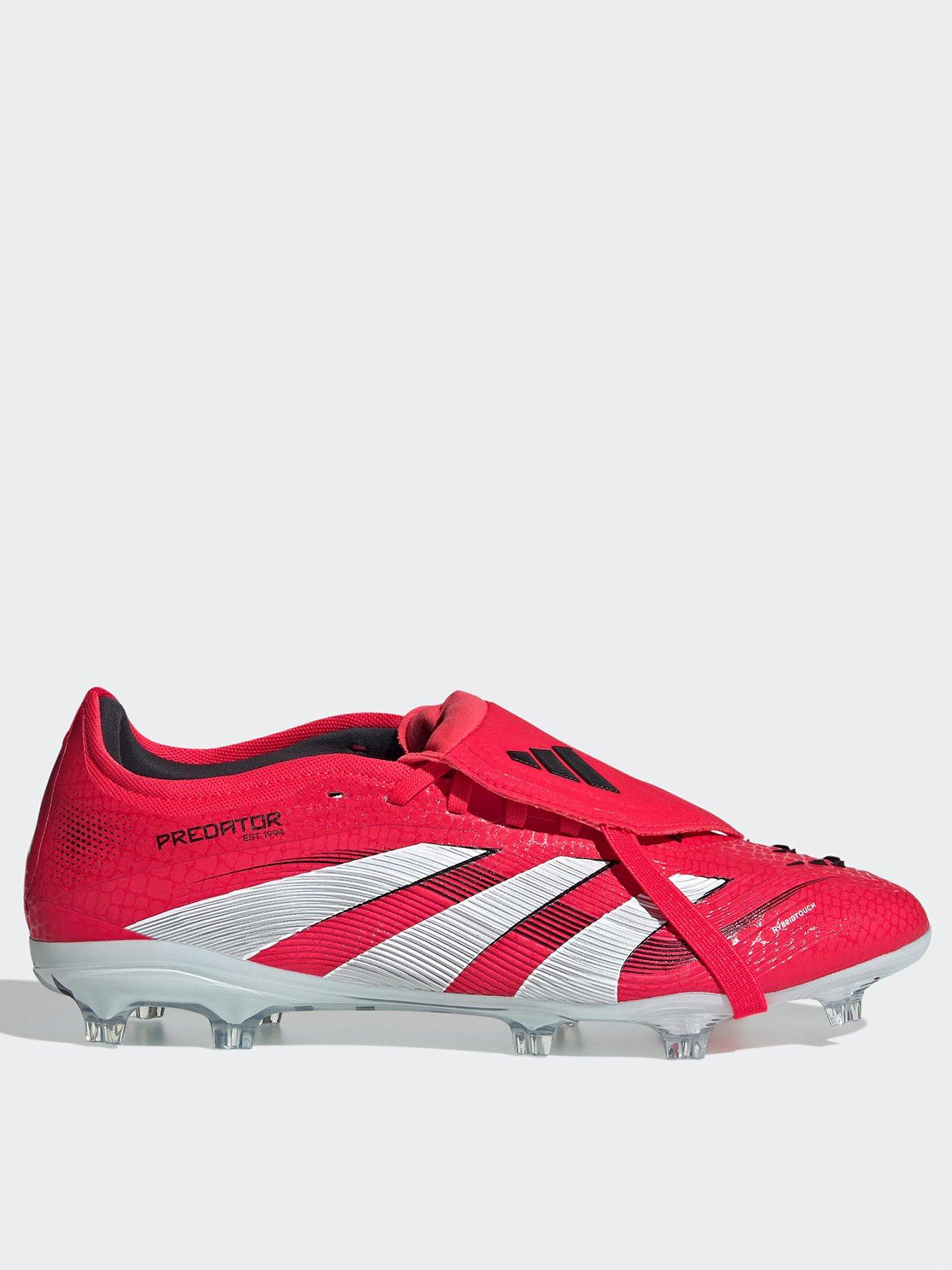 adidas Mens Predator Pro Fold-Over Tongue Firm Ground Football Boot - Red