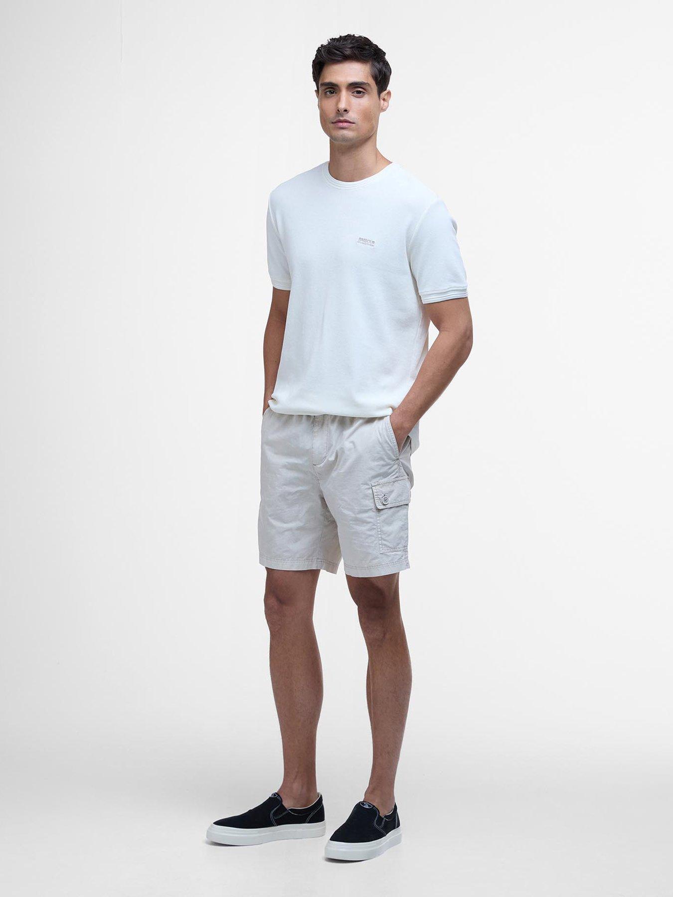 Image 1 of 6 of Barbour International Kenneth Garment Dye Shorts - Cream