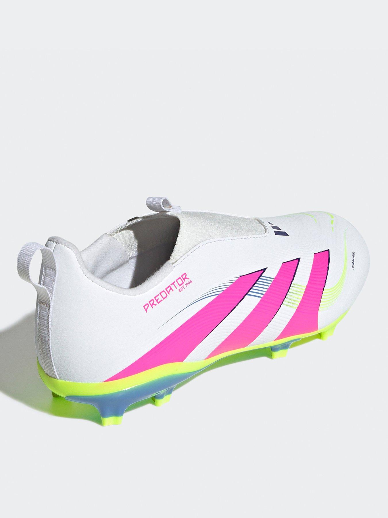 Image 3 of 6 of adidas Junior Predator League Laceless Firm Ground Football Boot - White