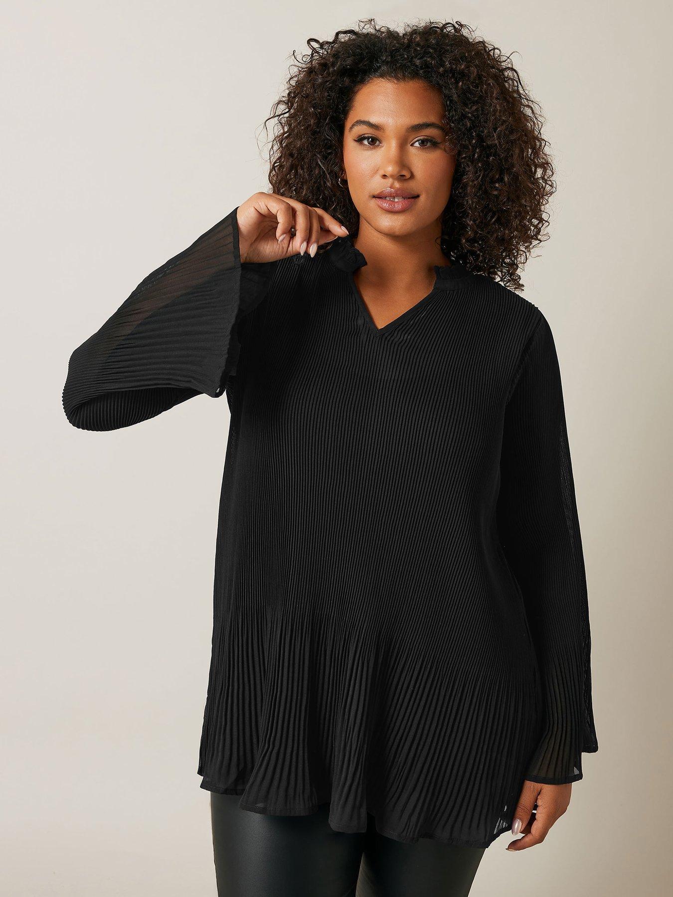 evans-pleat-blouse-black