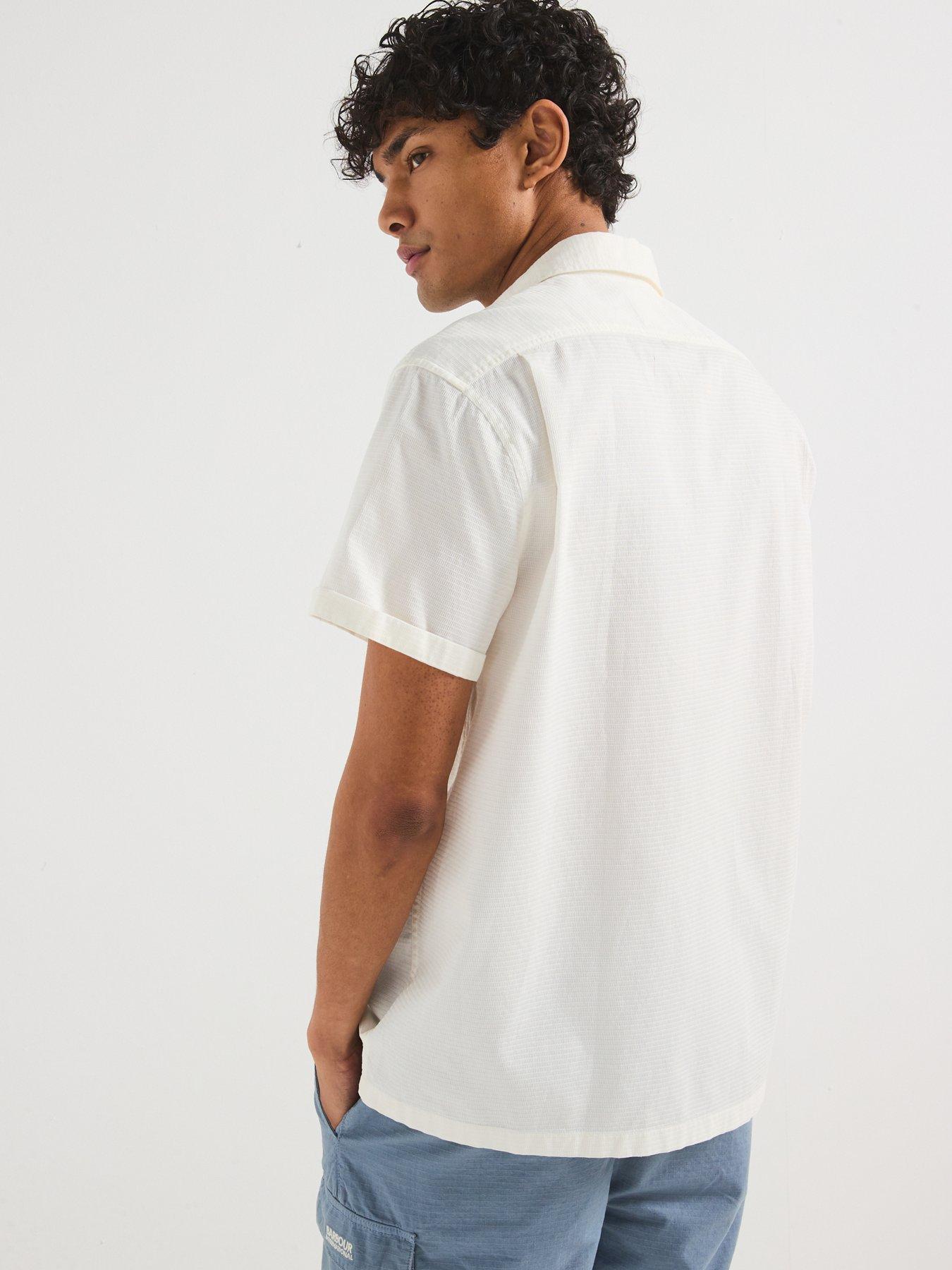Image 2 of 6 of Barbour International Joshua Jacquard Texture Shirt - White