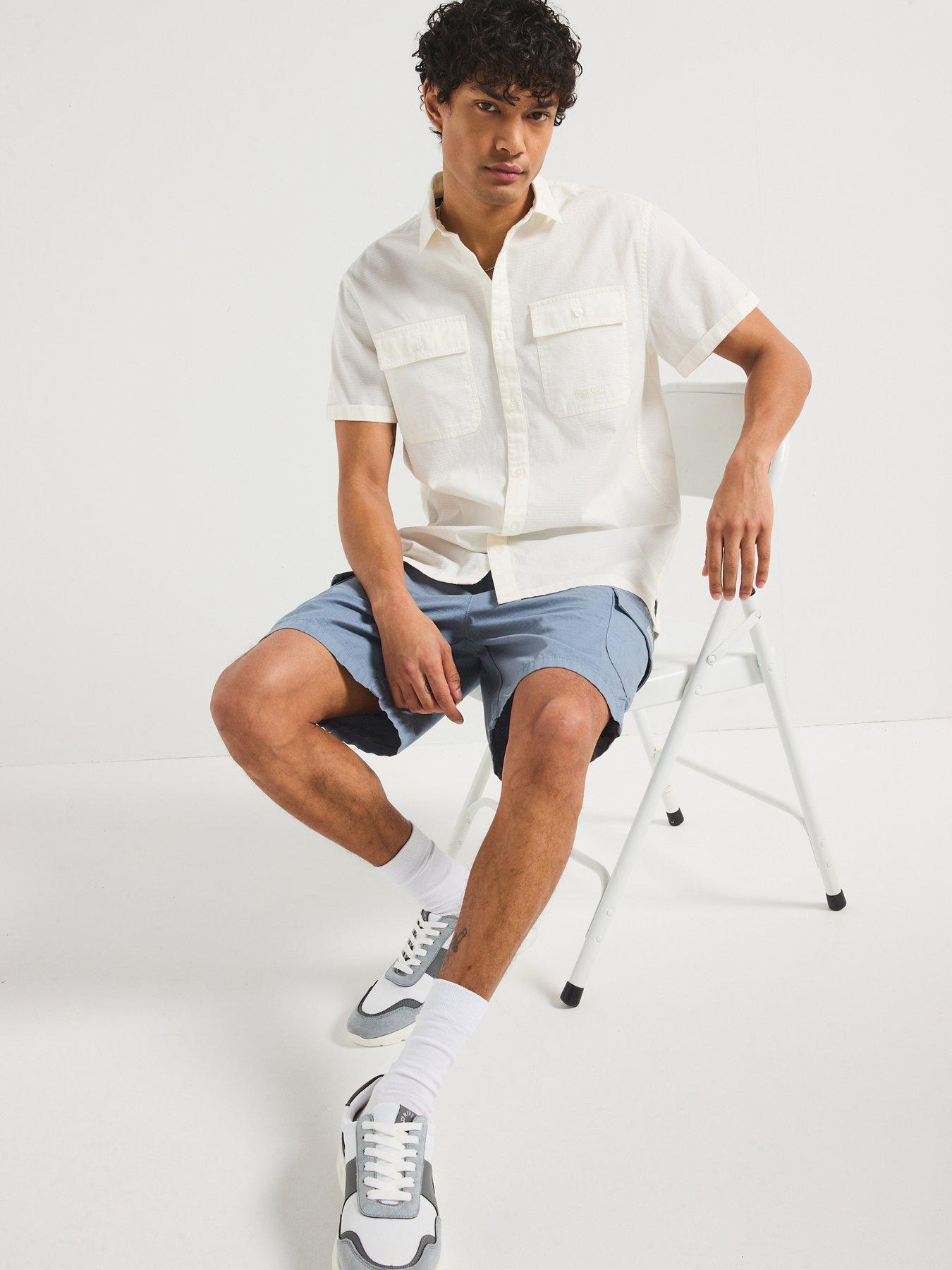 Image 4 of 6 of Barbour International Joshua Jacquard Texture Shirt - White