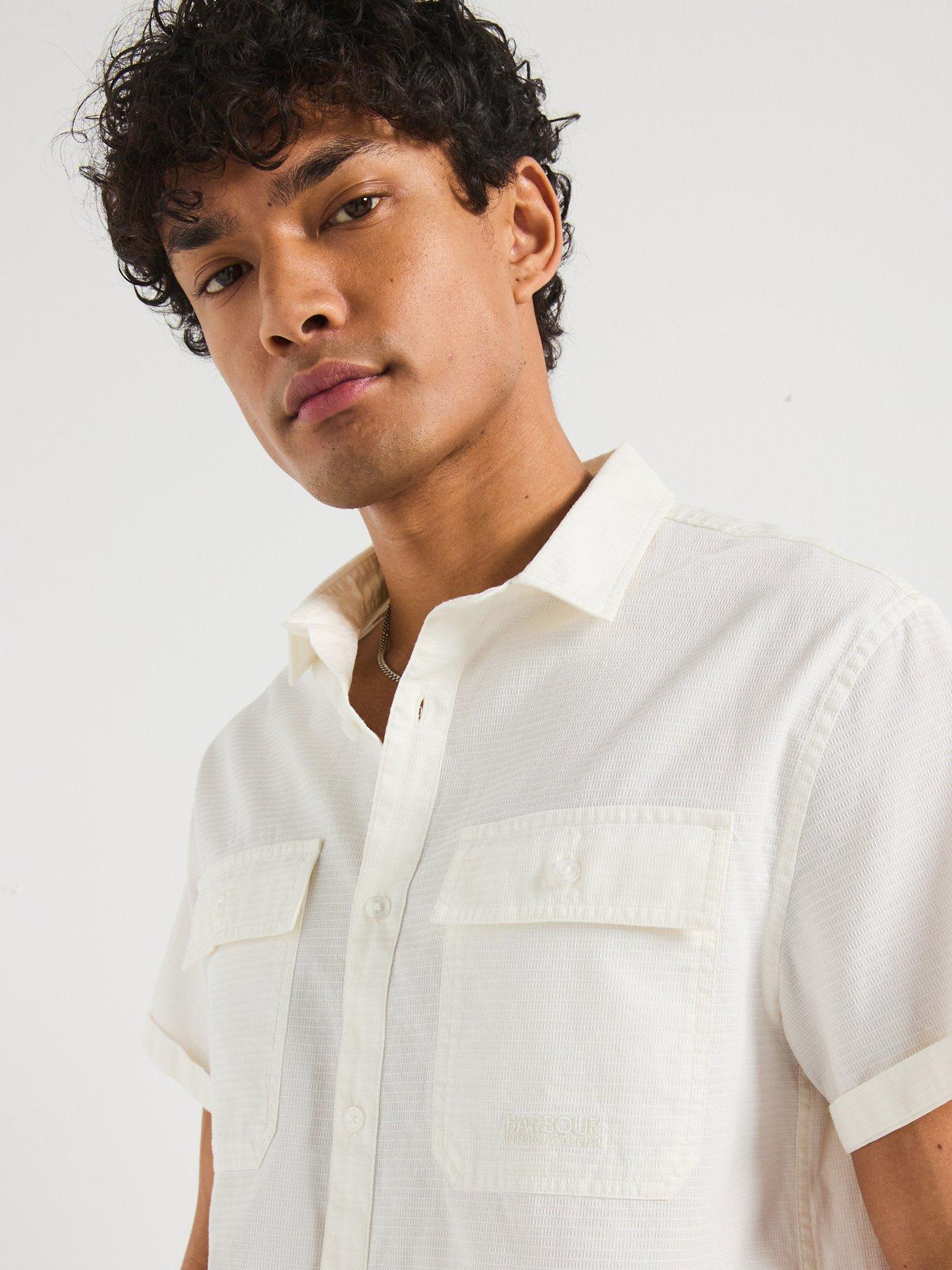 Image 5 of 6 of Barbour International Joshua Jacquard Texture Shirt - White