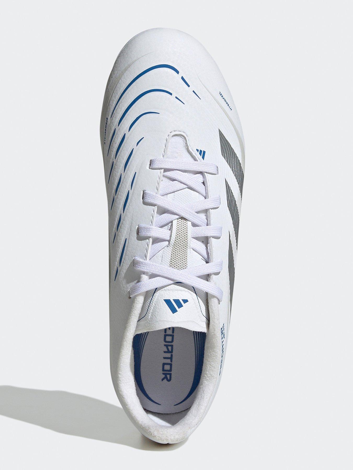 Image 4 of 6 of adidas Junior Predator League Firm Ground Football Boot - White