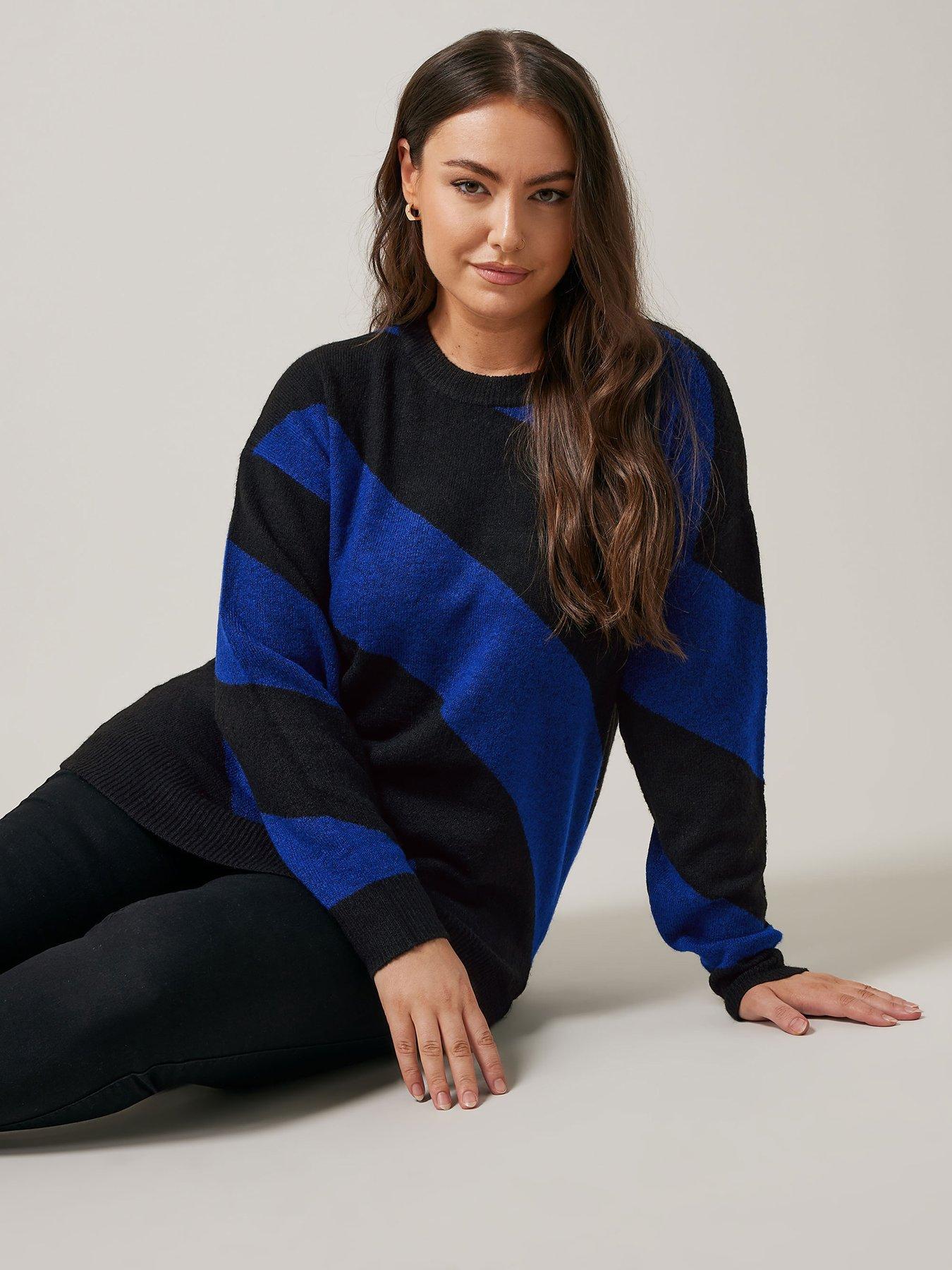 evans-diagonal-stripe-jumper-blue