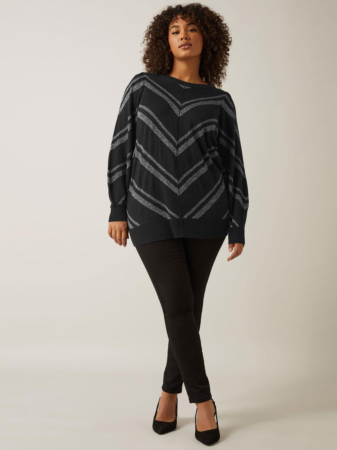 evans-lurex-chevron-jumperback