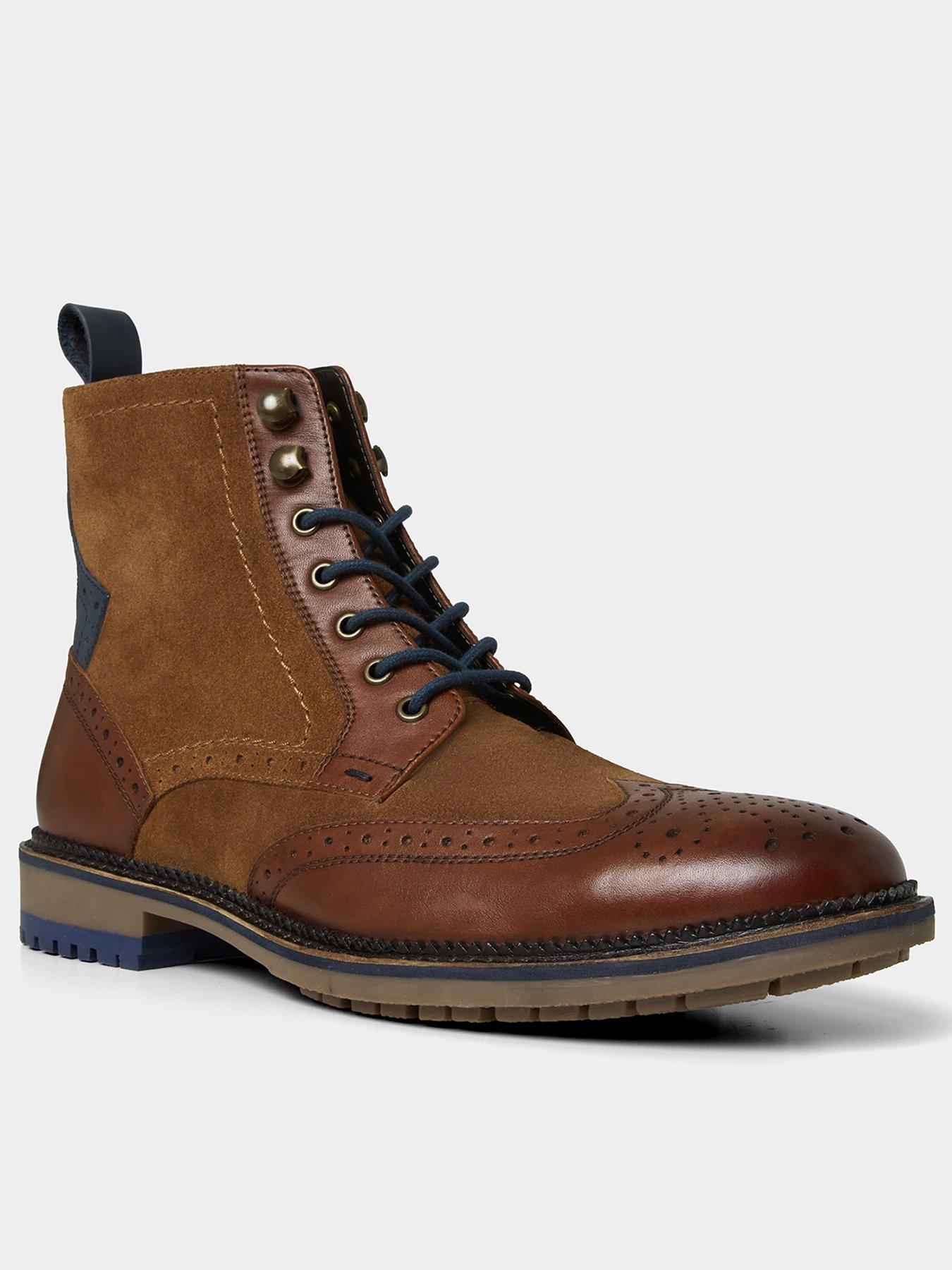 joe-browns-suede-and-leather-brogue-ankle-bootsstillFront