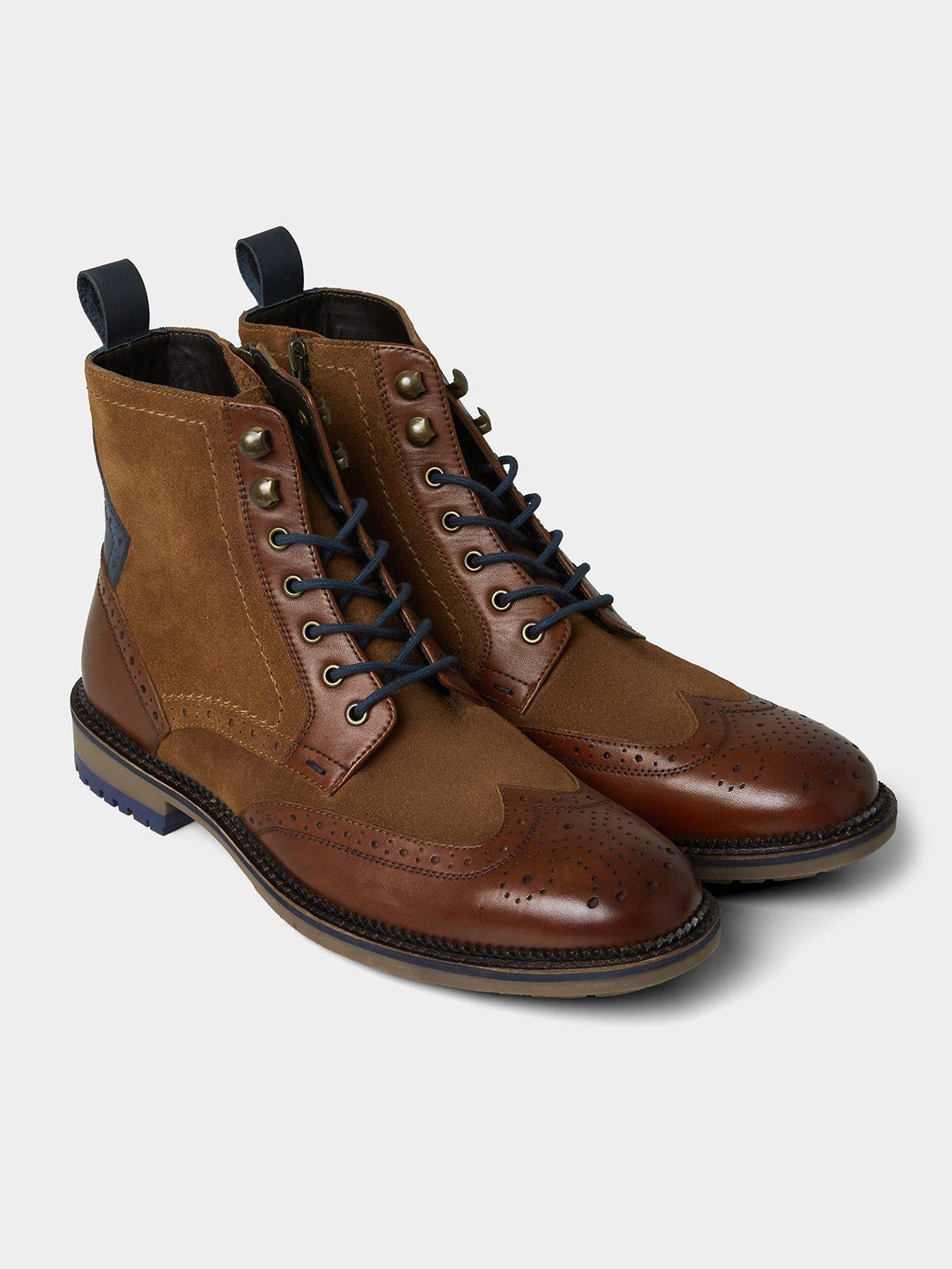 joe-browns-suede-and-leather-brogue-ankle-bootsback