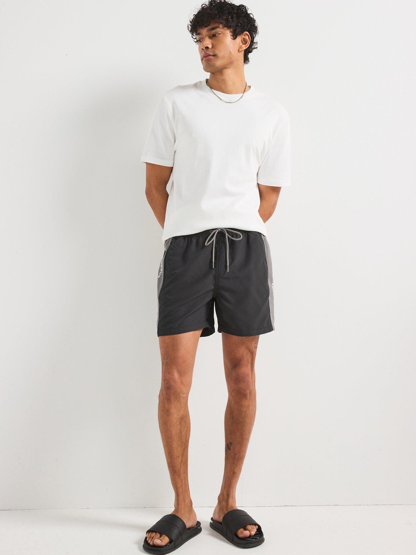 Image 3 of 5 of Barbour International Panel Logo Swim Shorts - Black
