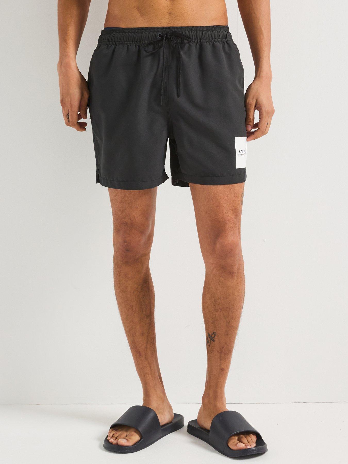 Barbour International Block Print Swim Shorts - Black
