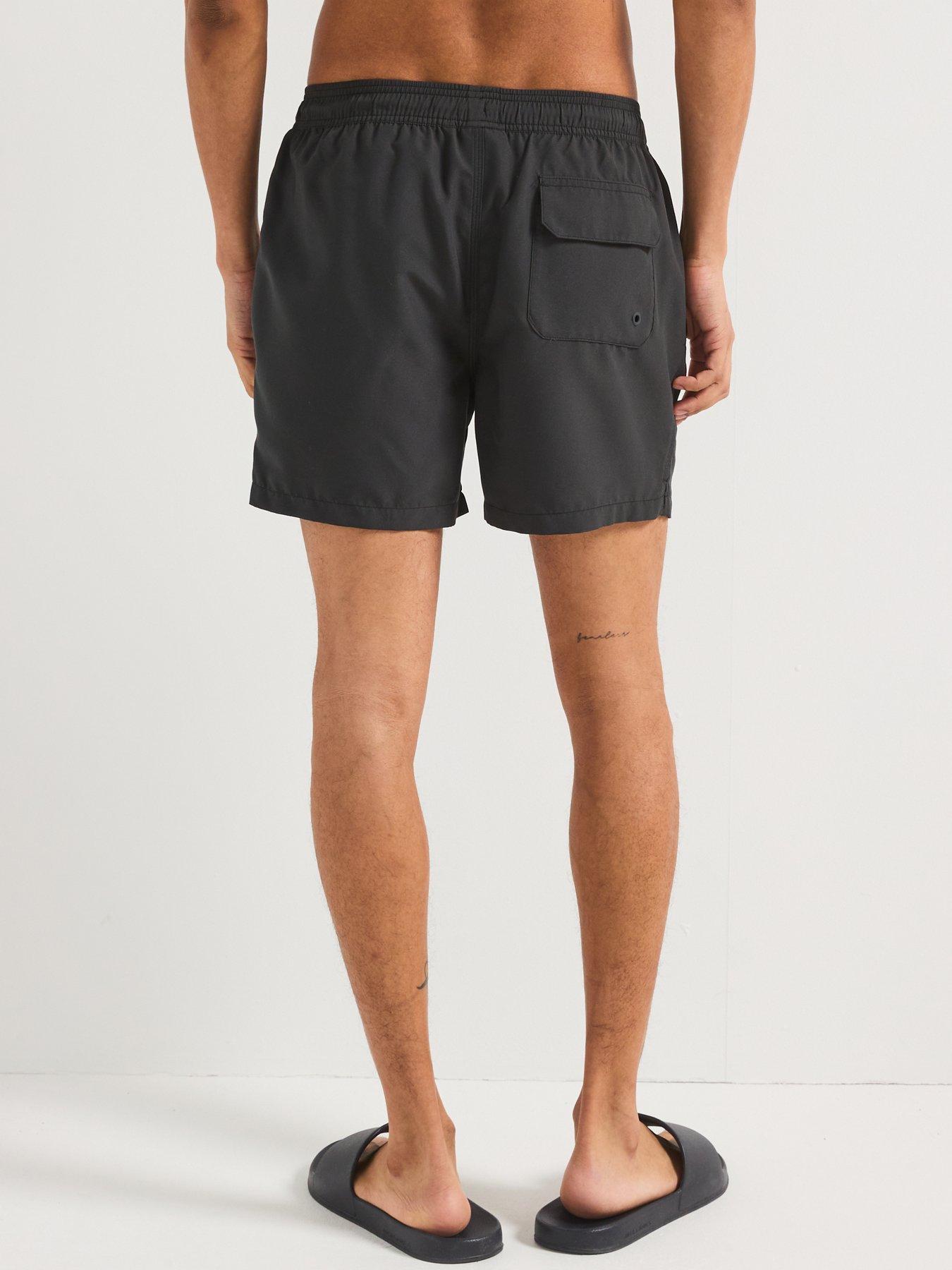 Image 2 of 6 of Barbour International Block Print Swim Shorts - Black