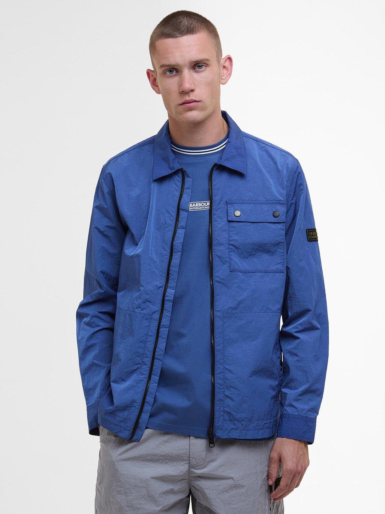 Image 1 of 6 of Barbour International Inline Zipped Overshirt - Blue