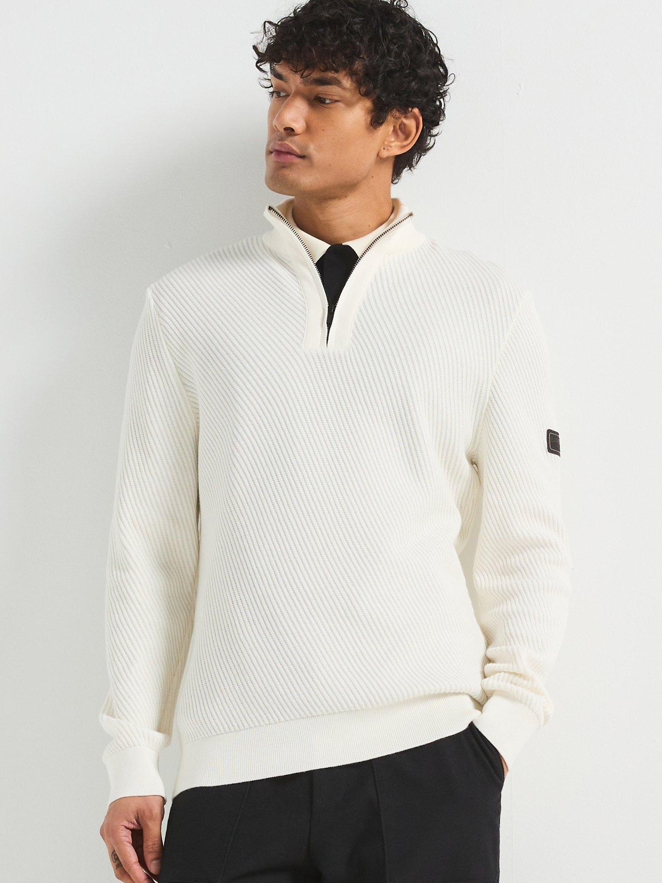 barbour-international-dune-funnel-zip-neck-knitted-jumper--white