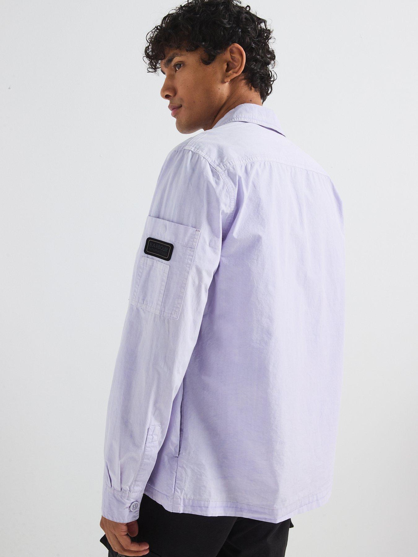 Image 2 of 6 of Barbour International Kenneth Garment Dye Overshirt- Light Purple
