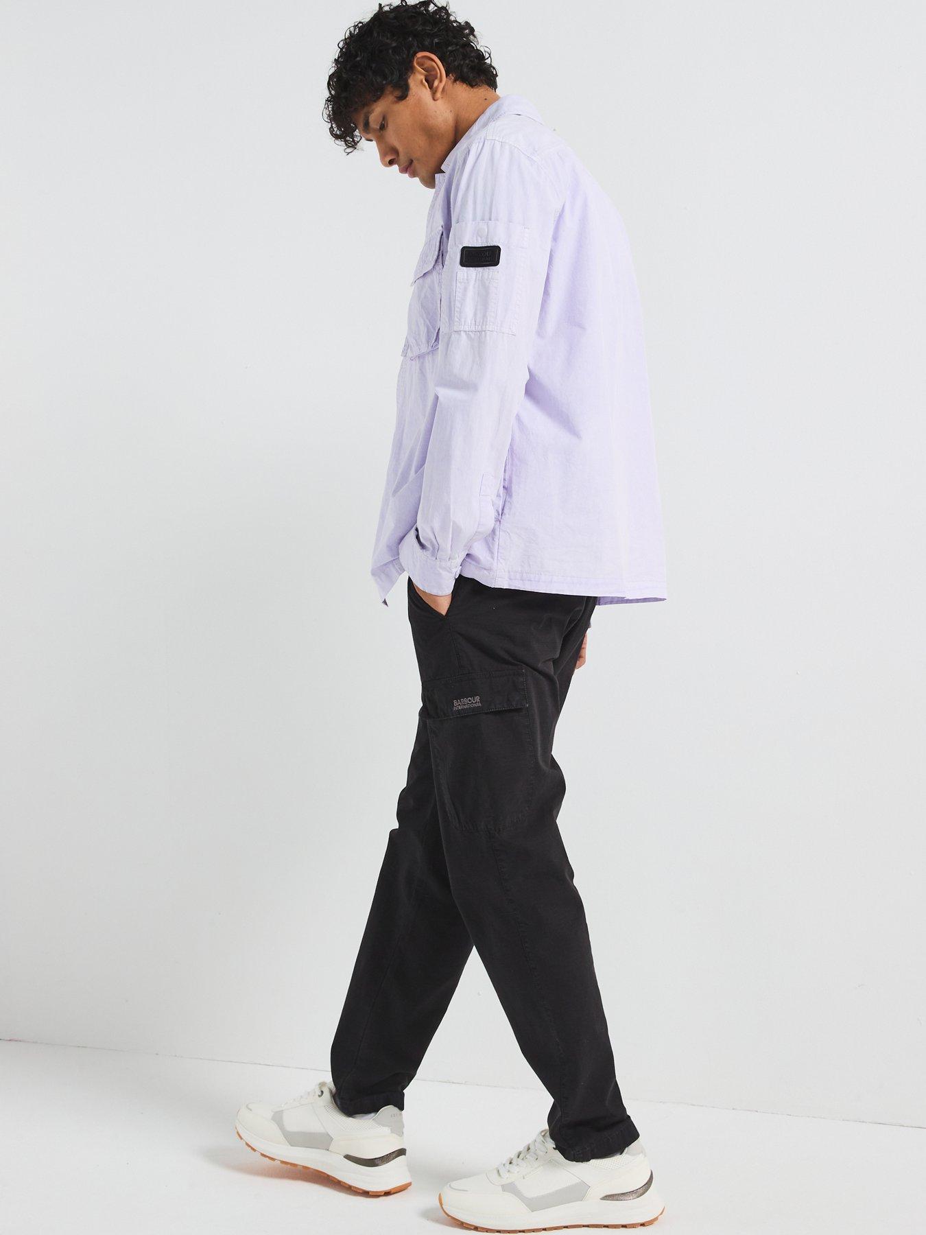 Image 6 of 6 of Barbour International Kenneth Garment Dye Overshirt- Light Purple