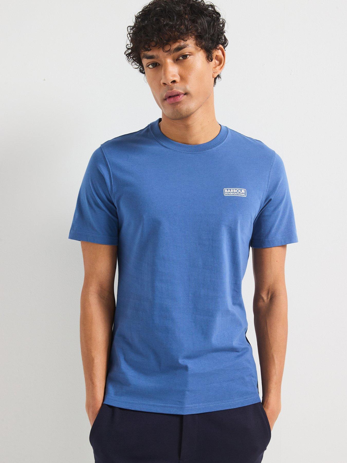 Image 1 of 5 of Barbour International Small Logo Short Sleeve T-Shirt- Blue