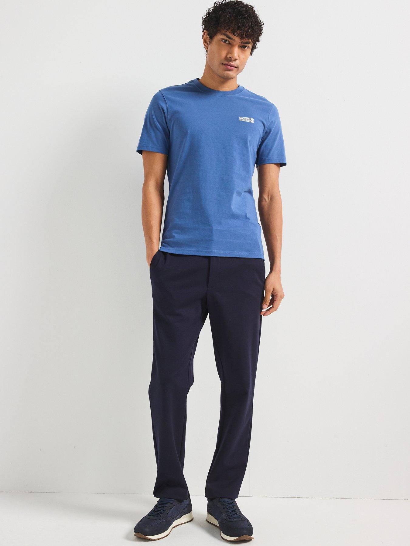 Image 3 of 5 of Barbour International Small Logo Short Sleeve T-Shirt- Blue