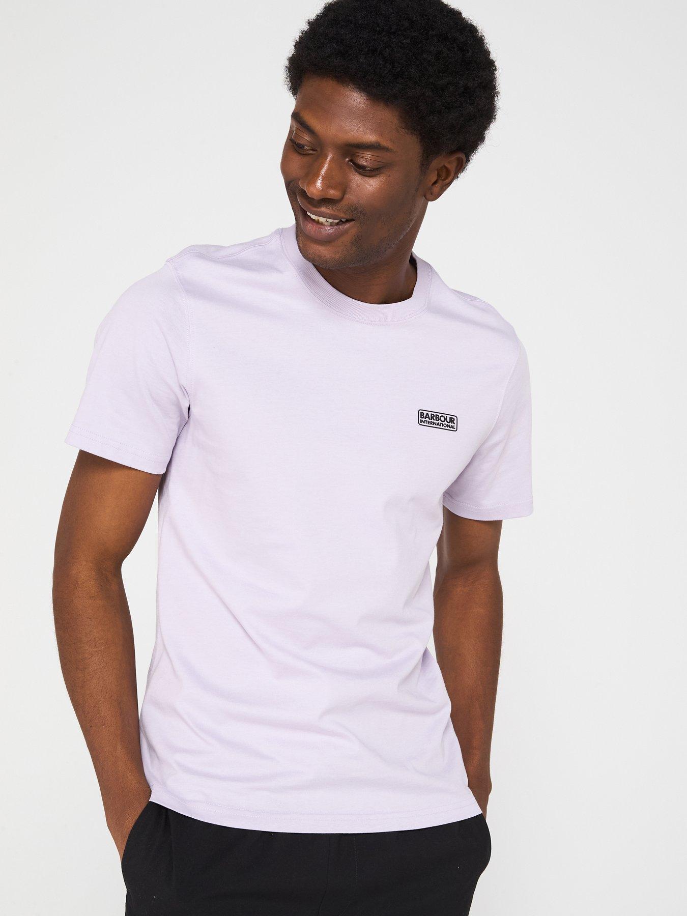 undefined Barbour International Small Logo Short Sleeve T-shirt- Light Purple