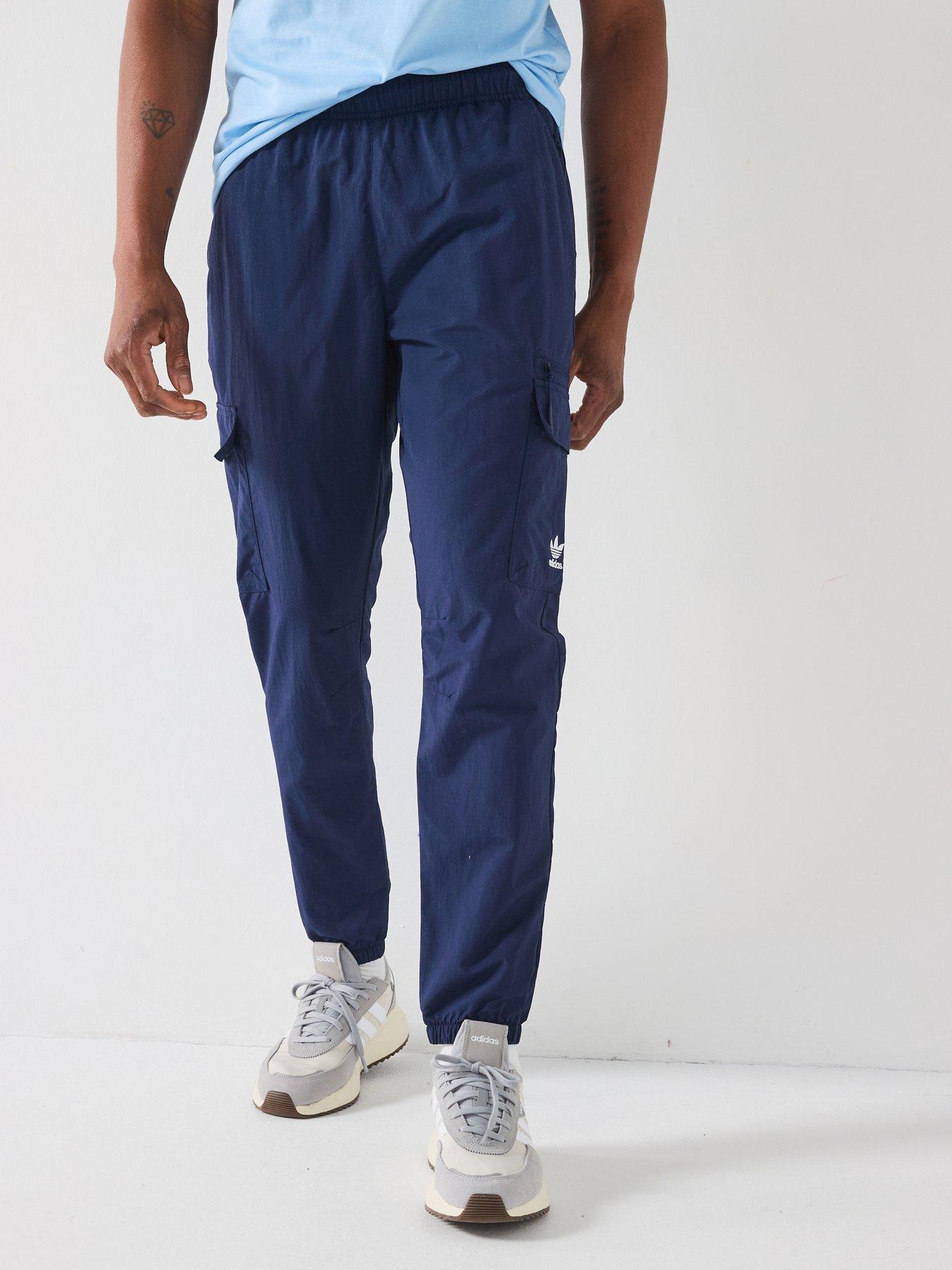 adidas Originals Mens Trefoil Essentials Woven Cargo Pant - Navy