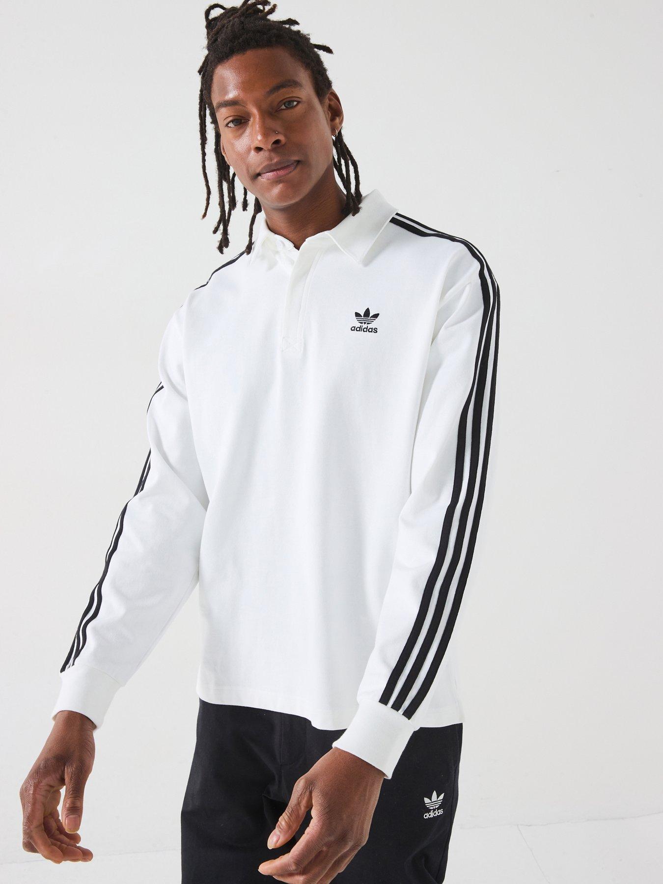 adidas Originals Mens Adicolor Rugby Polo - White