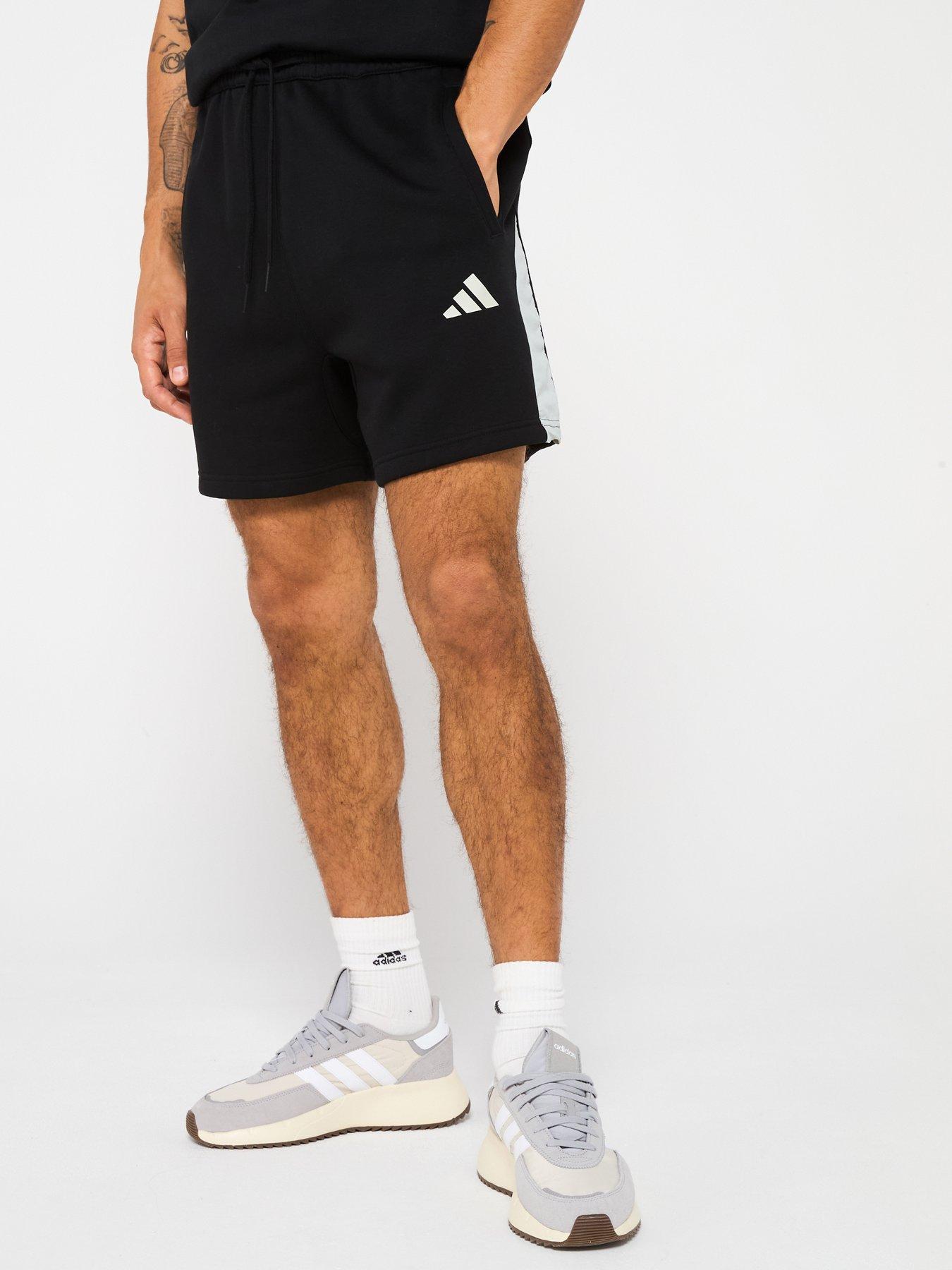 Image of adidas Sportswear Mens Seasonal Essentials Colorblock Shorts - Black