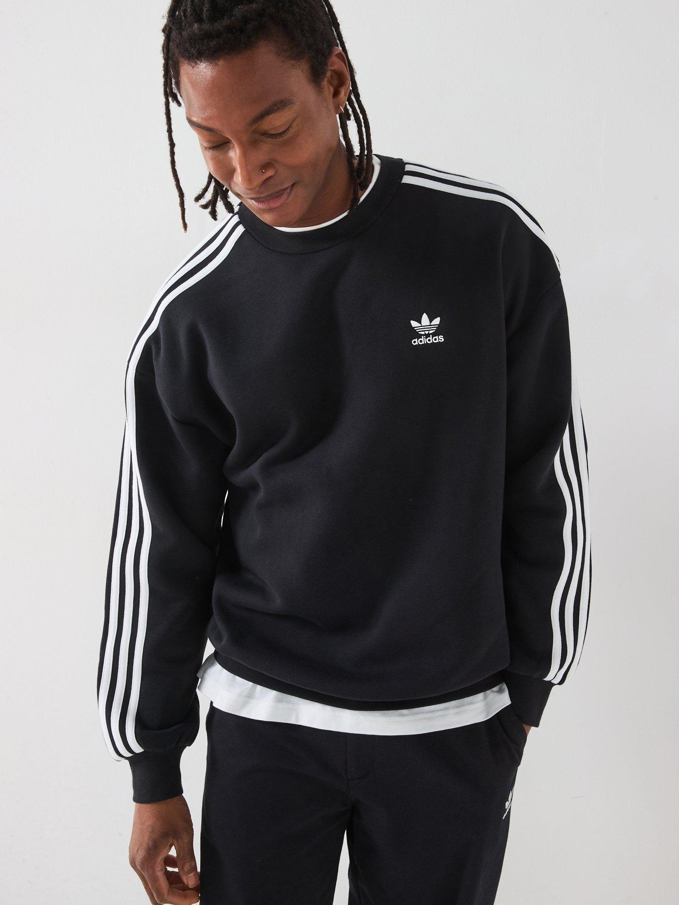 Image 1 of 6 of adidas Originals Mens Oversized Crew Sweat - Black