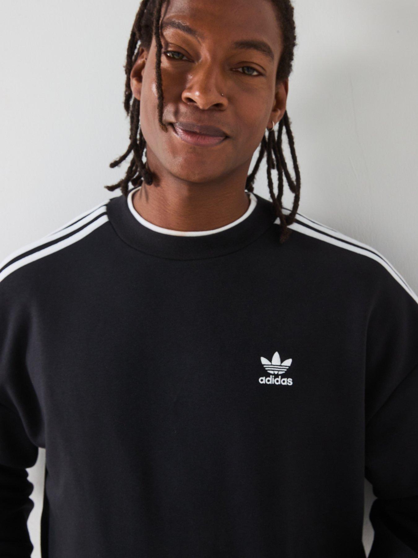 Image 4 of 6 of adidas Originals Mens Oversized Crew Sweat - Black