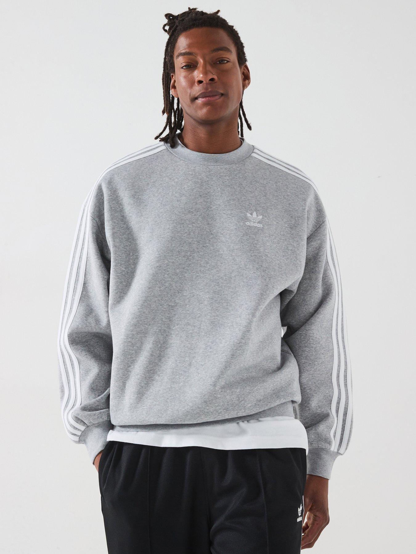 Image of adidas Originals Mens Oversized Crew Sweat - Grey