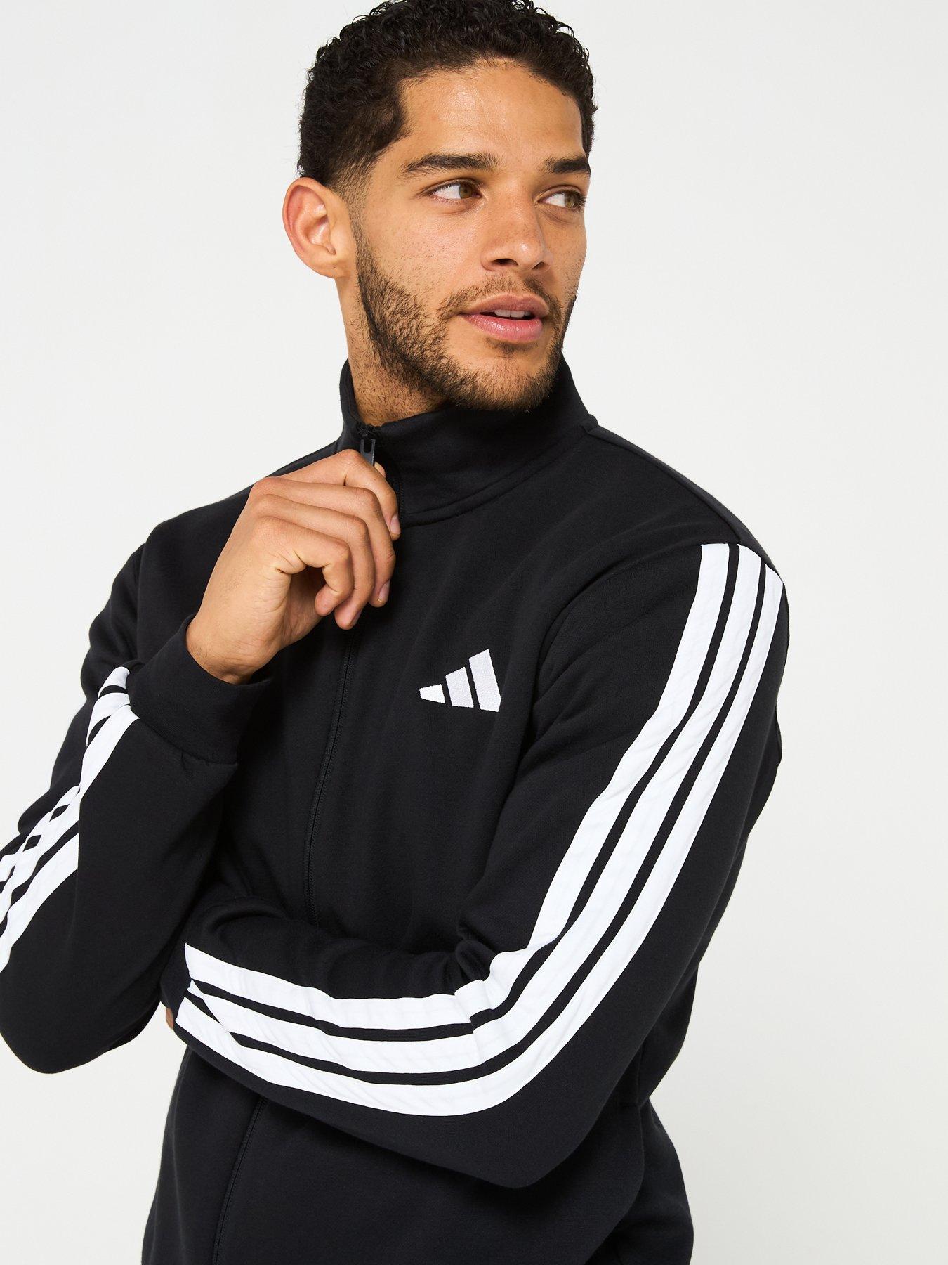 adidas-sportswear-mens-sportswear-basic-3-stripe-fleece-tracksuit-blackoutfit