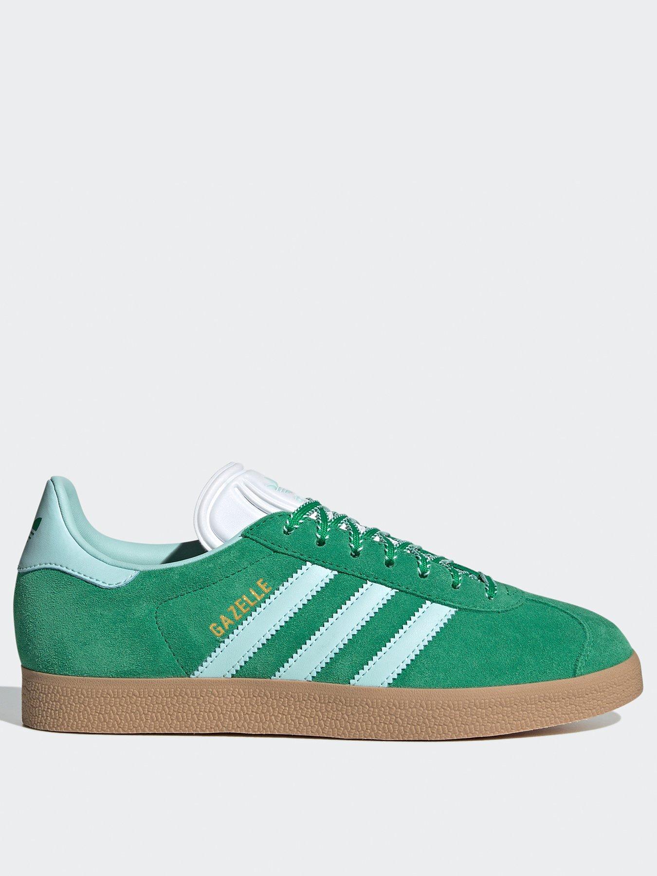 adidas gazelle silver green womens adidas Originals Womens Gazelle Bold Trainer - Brown main image 1