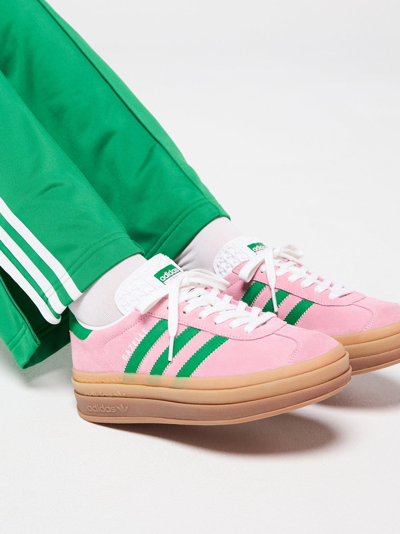 adidas gazelle silver green womens adidas W Gazelle Indoor 'Green Glow Pink' 7