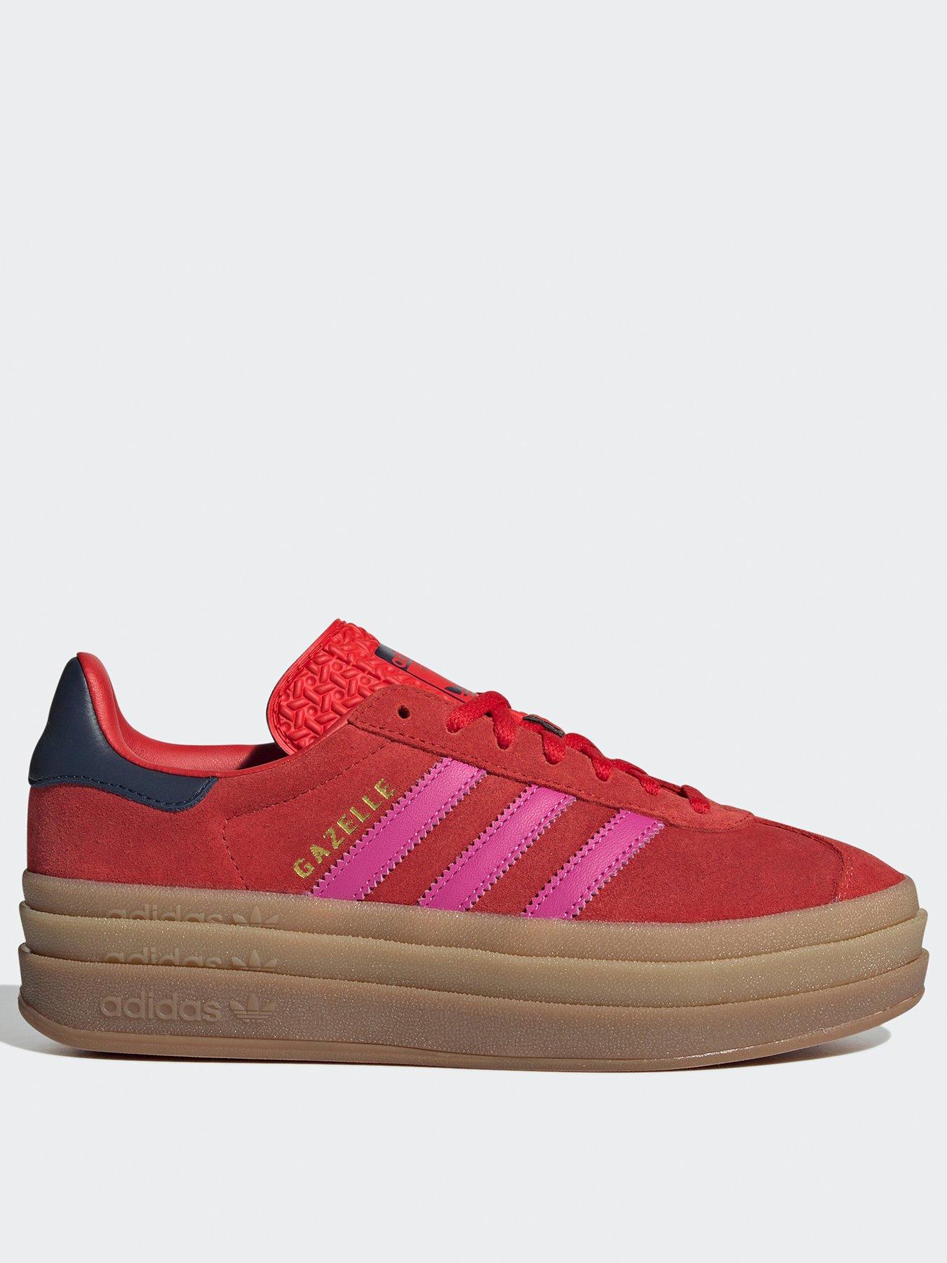 Image 2 of 8 of adidas Originals Womens Gazelle Bold Trainers - Red