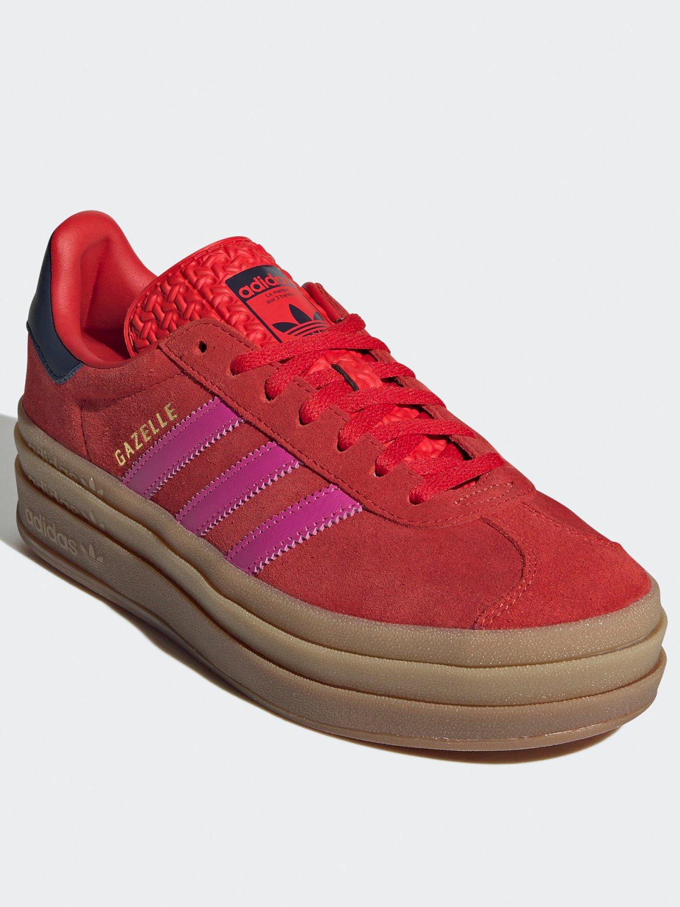 Image 4 of 8 of adidas Originals Womens Gazelle Bold Trainers - Red