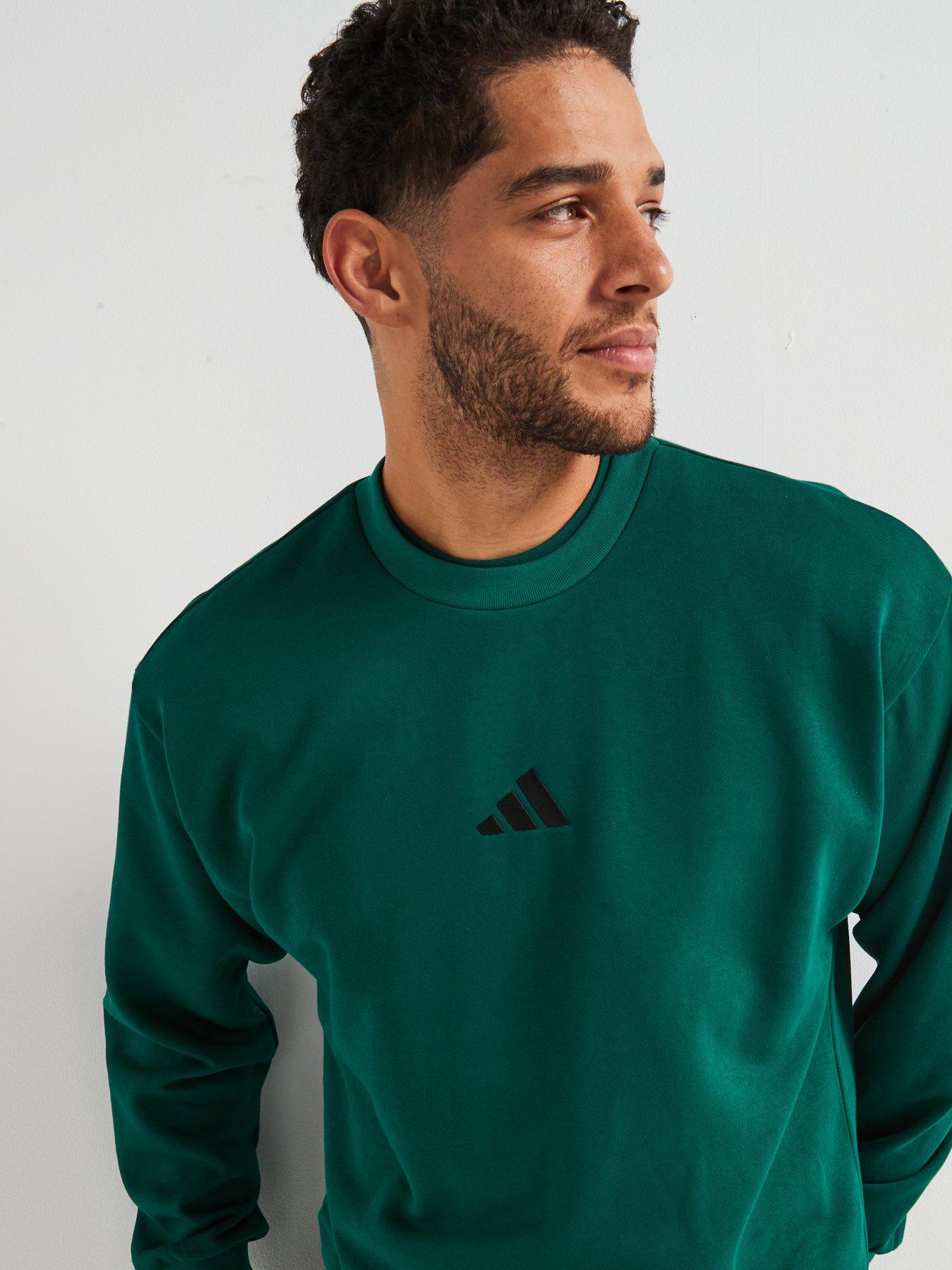 adidas-sportswear-mens-essentials-feelcozy-sweatshirt-greenoutfit