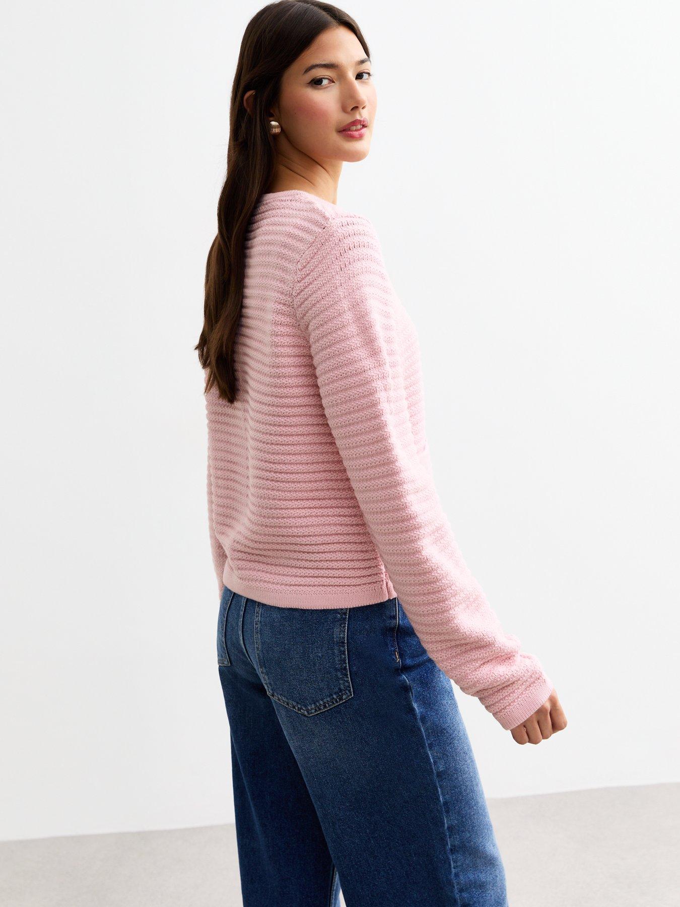 new-look-button-up-ribbed-cardigan-pinkstillFront