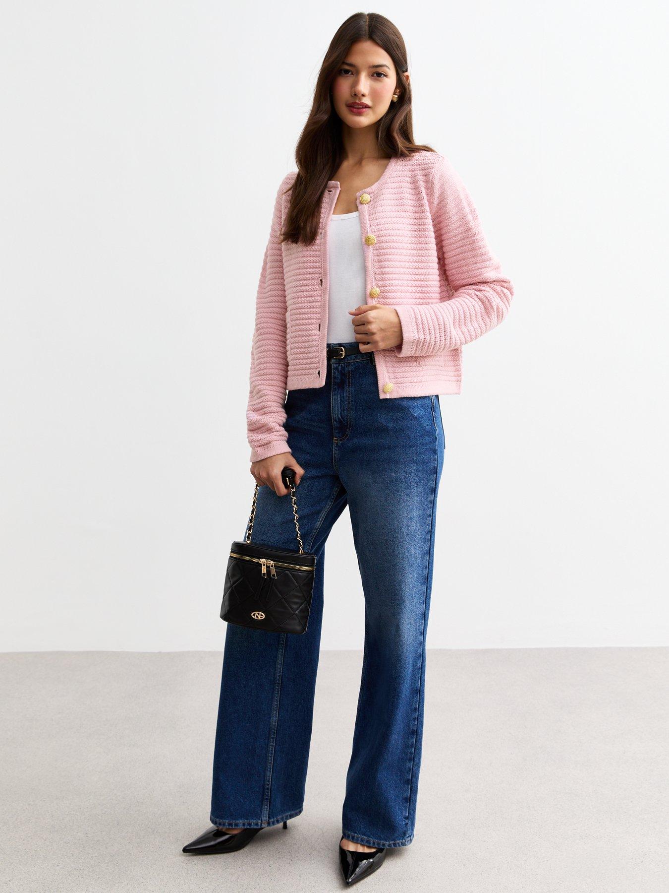 new-look-button-up-ribbed-cardigan-pinkback