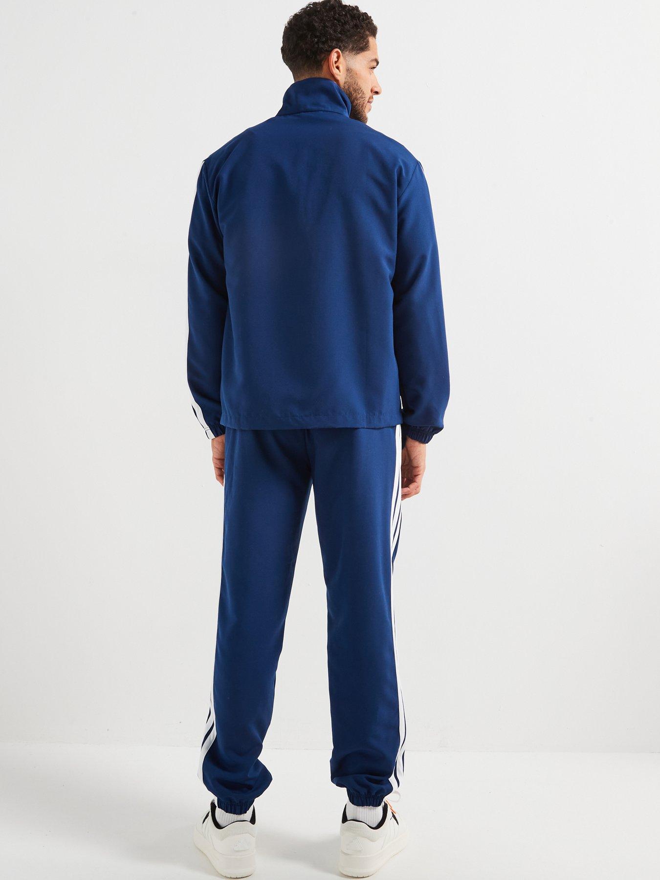 adidas-sportswear-mens-sportswear-basic-3-stripe-woven-tracksuit-bluestillFront