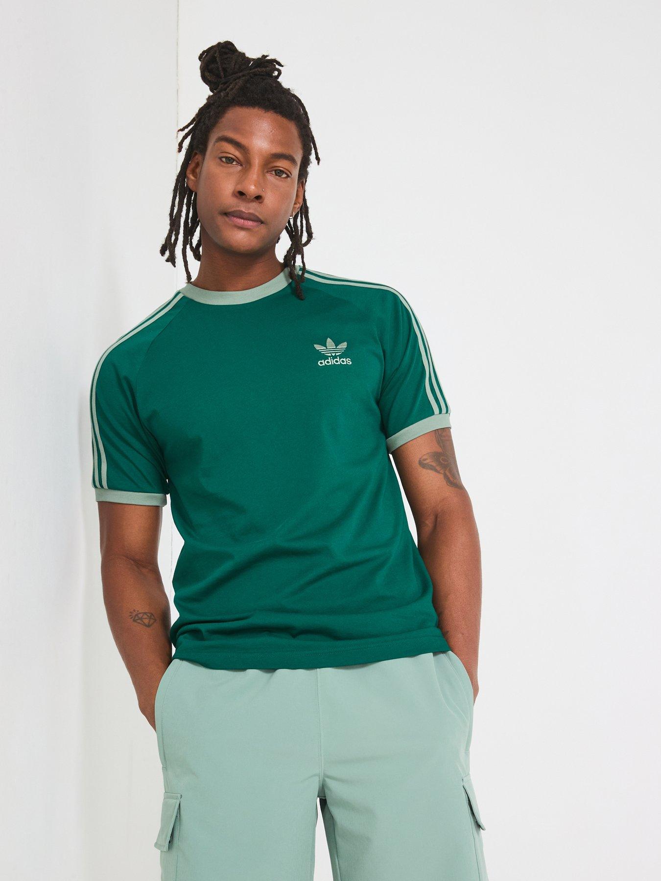 Image 1 of 6 of adidas Originals Mens Adicolor 3-Stripe T-Shirt - Green