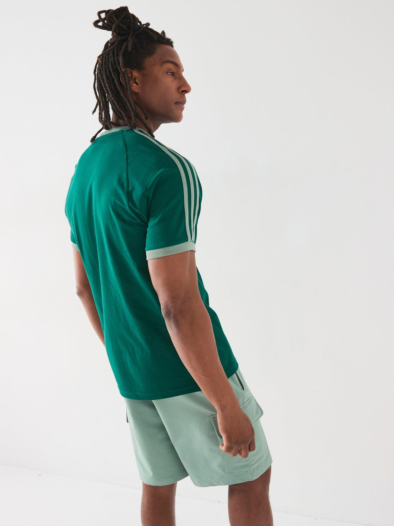 Image 2 of 6 of adidas Originals Mens Adicolor 3-Stripe T-Shirt - Green