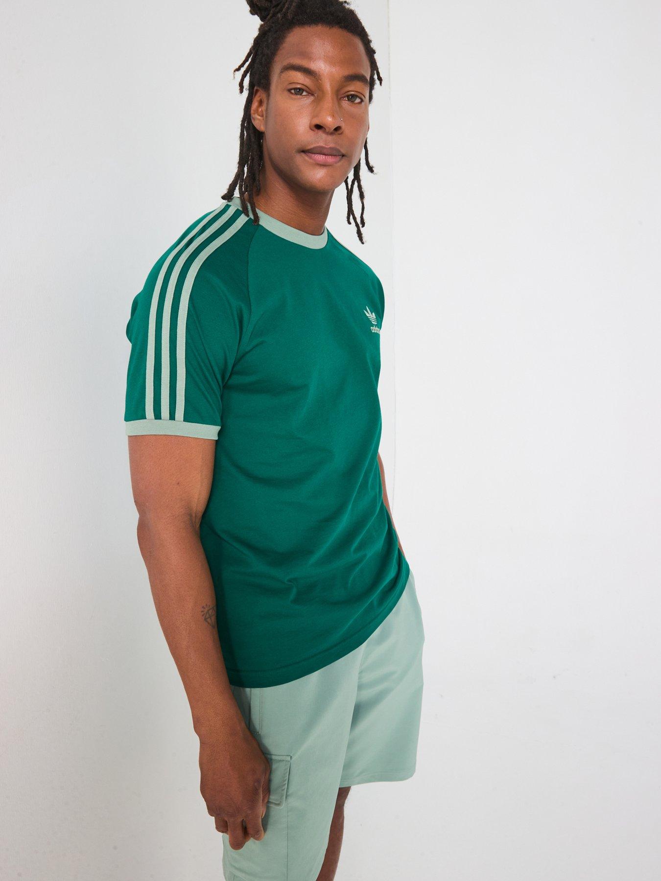 Image 4 of 6 of adidas Originals Mens Adicolor 3-Stripe T-Shirt - Green