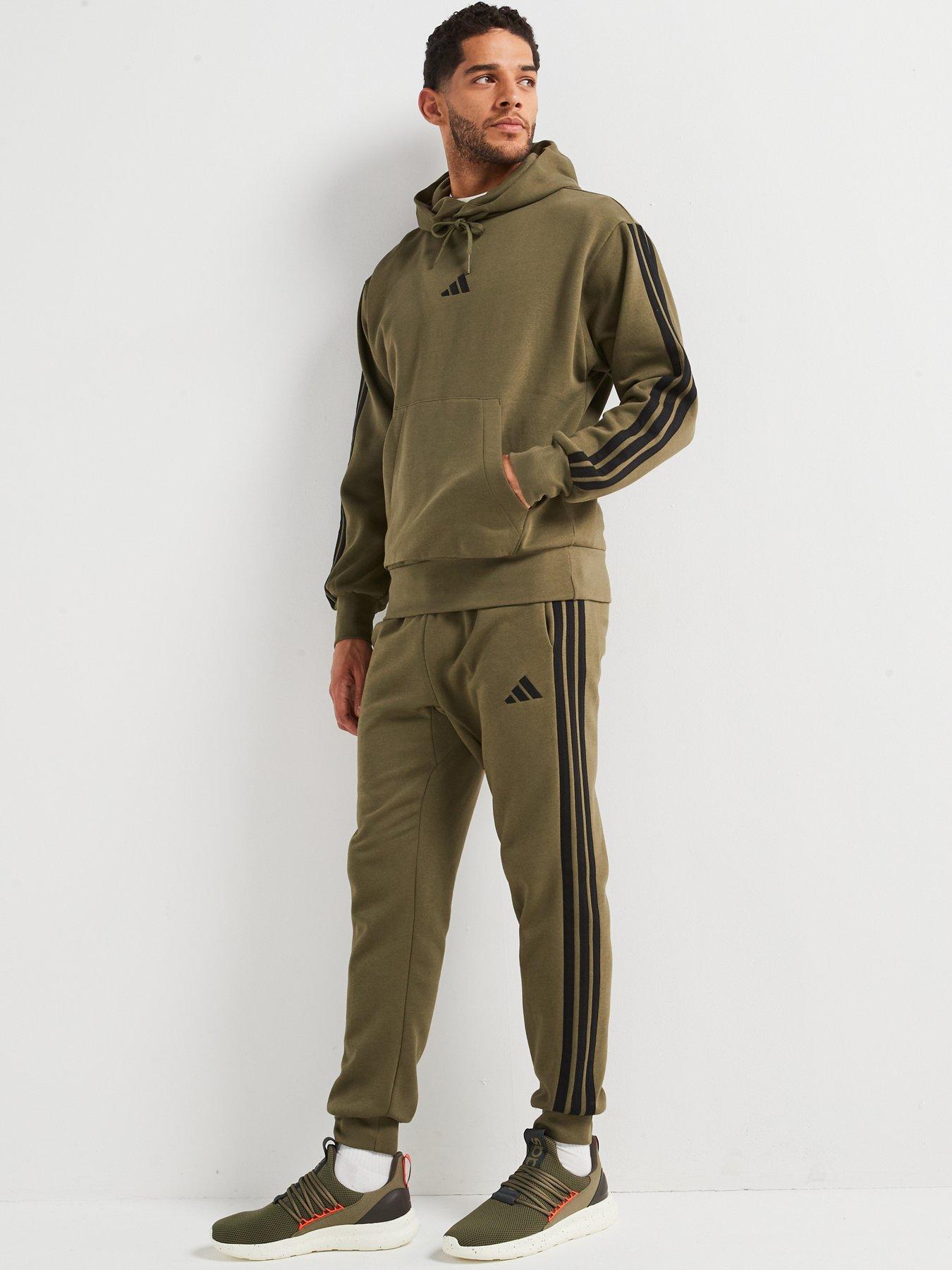 Image 3 of 5 of adidas Sportswear Men's Essential 3-Stripe Fleece Pant - Green
