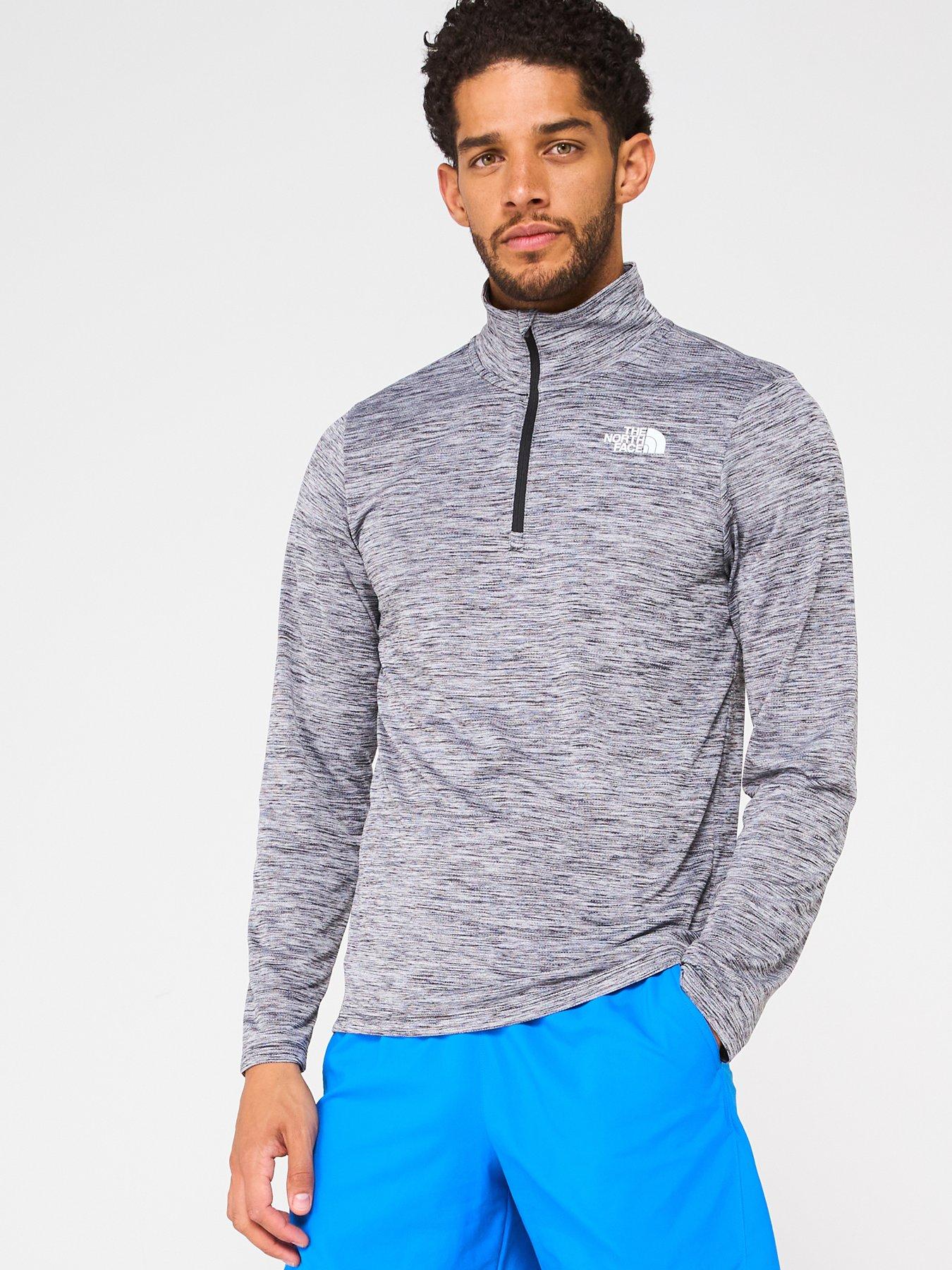 Image of THE NORTH FACE Men's 24/7 Rager Long Sleeve 1/4 Zip Tee - Grey