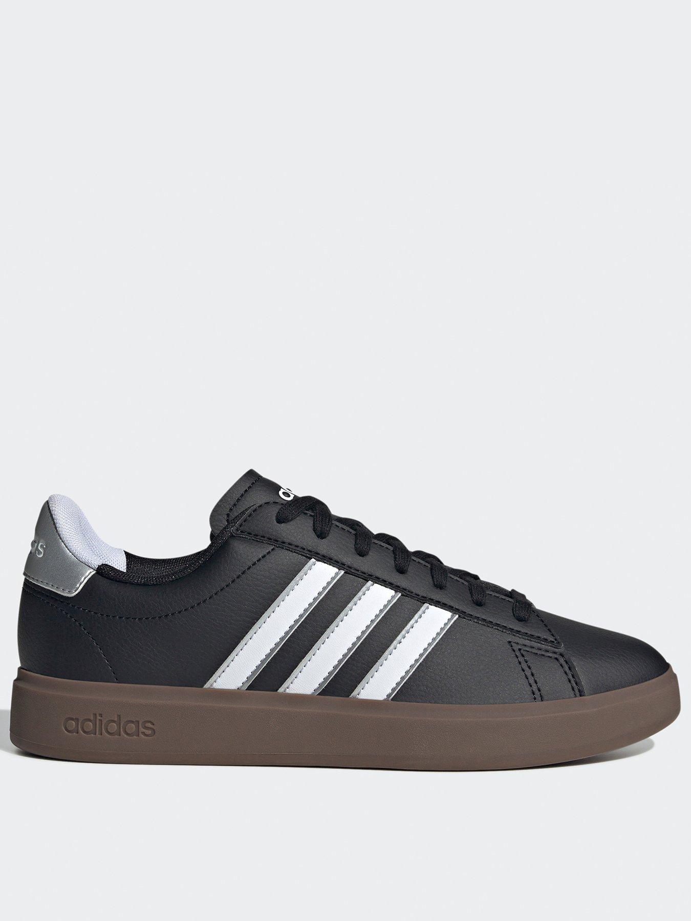 adidas-sportswear-womens-grand-court-20-trainers-blacksilverwhitefront