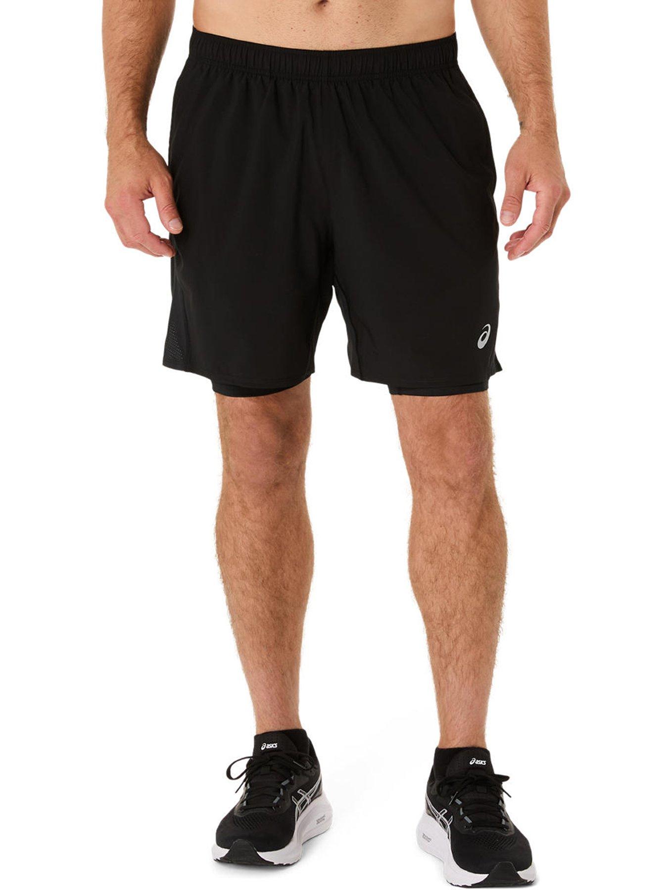 Image 1 of 6 of Asics Mens Running Core 2-in-1 7inch Short - Black