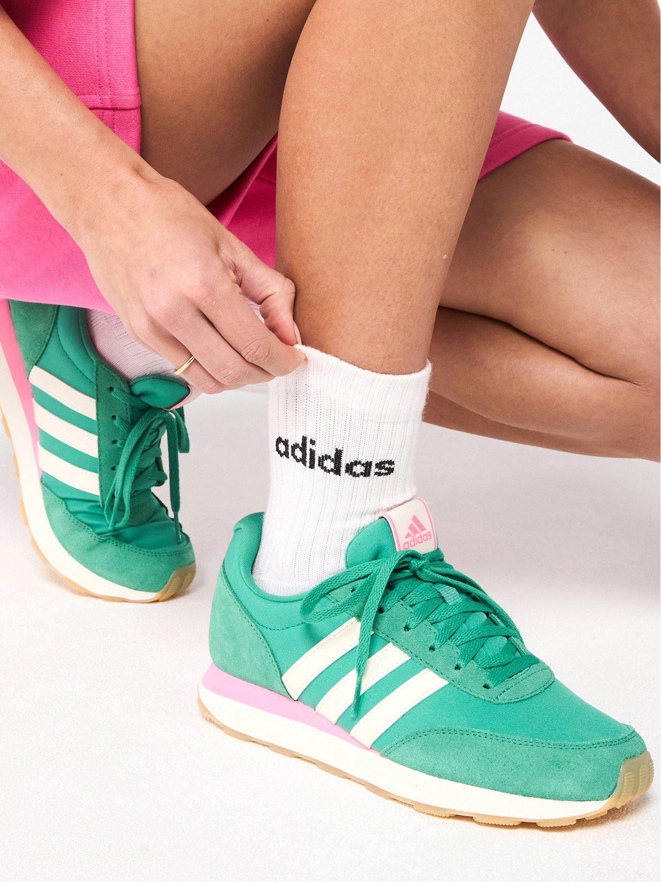 Image of adidas Sportswear Womens Run 60S 30 Trainers - Semi Court Green/Off White/Bliss Pink